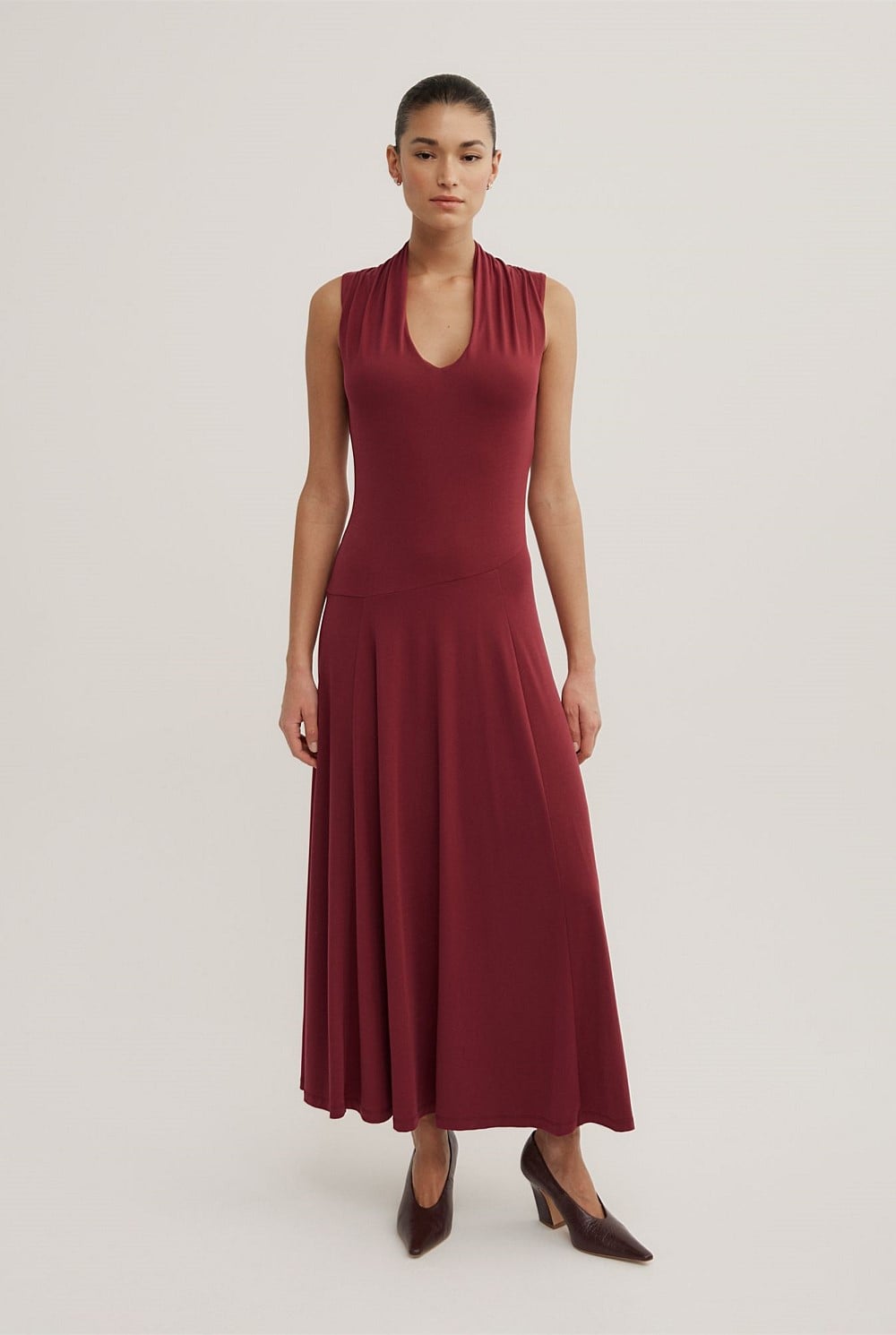 Scoop Neck Jersey Dress