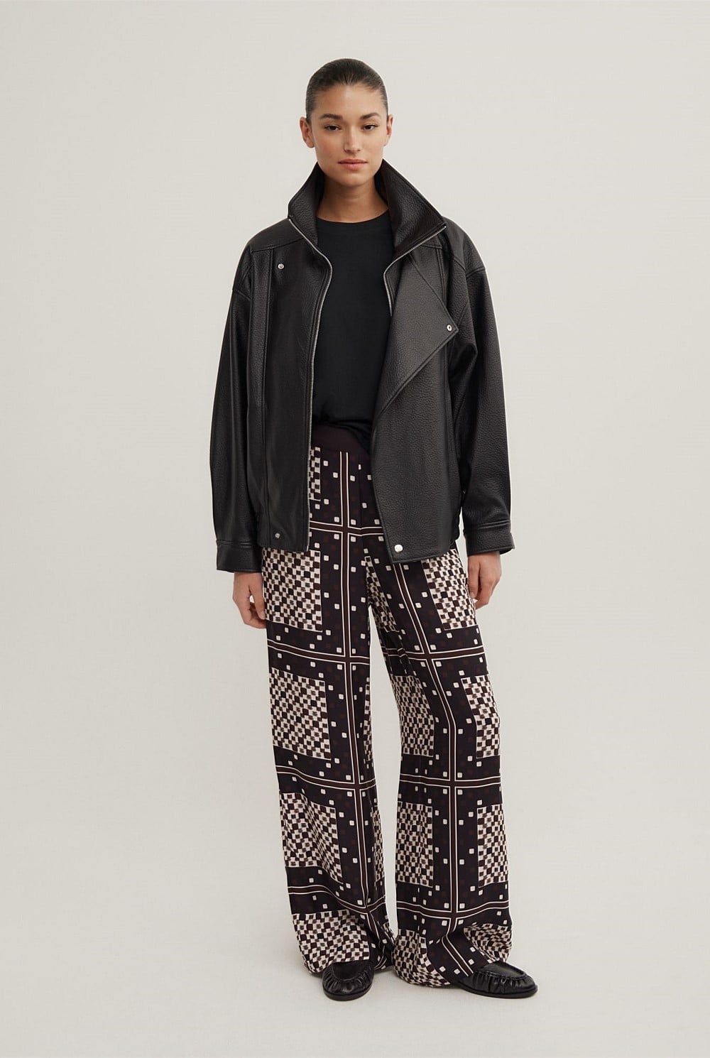 Flat Front Scarf Pants