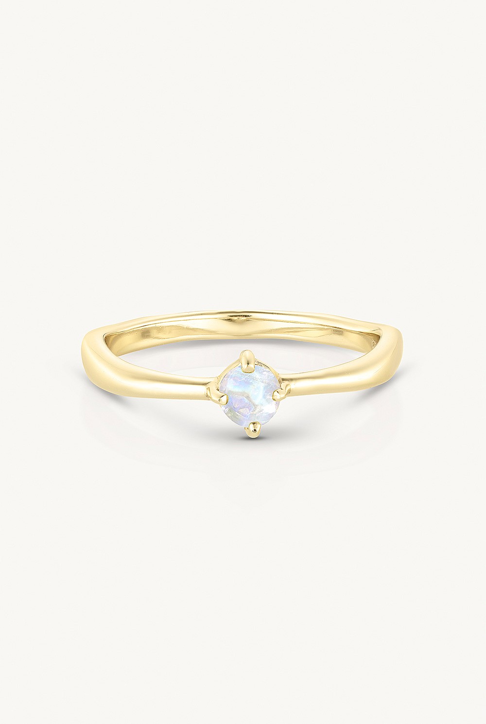 October Opal Gold Birthstone Ring