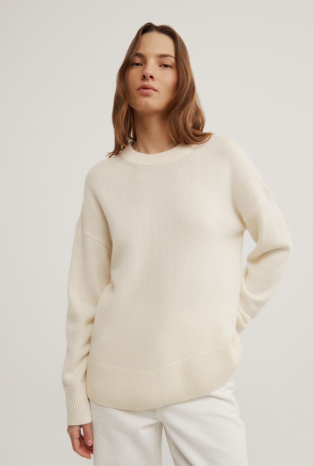 Relaxed Crew Neck Knit