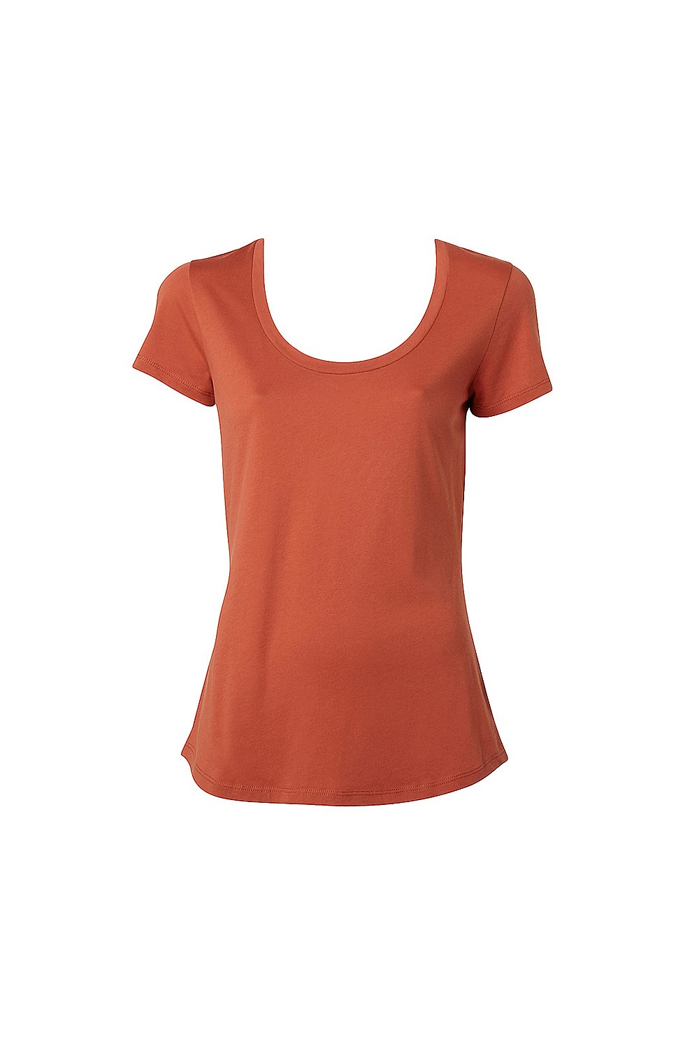 Cotton Basic Scoop Neck Tee