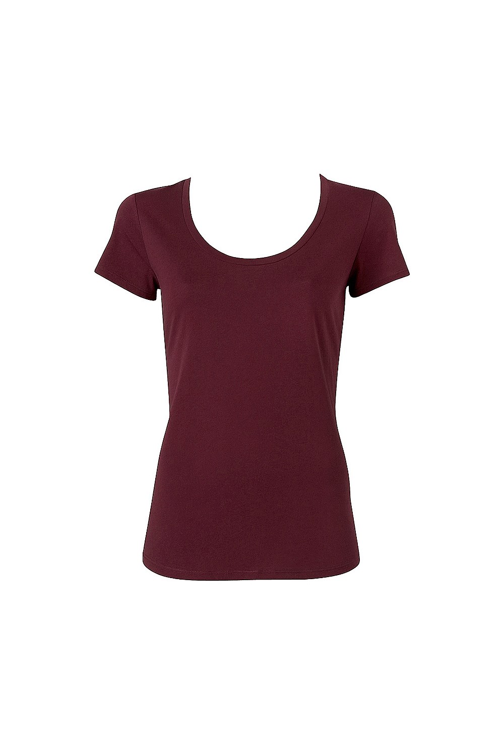 Cotton Basic Scoop Neck Tee