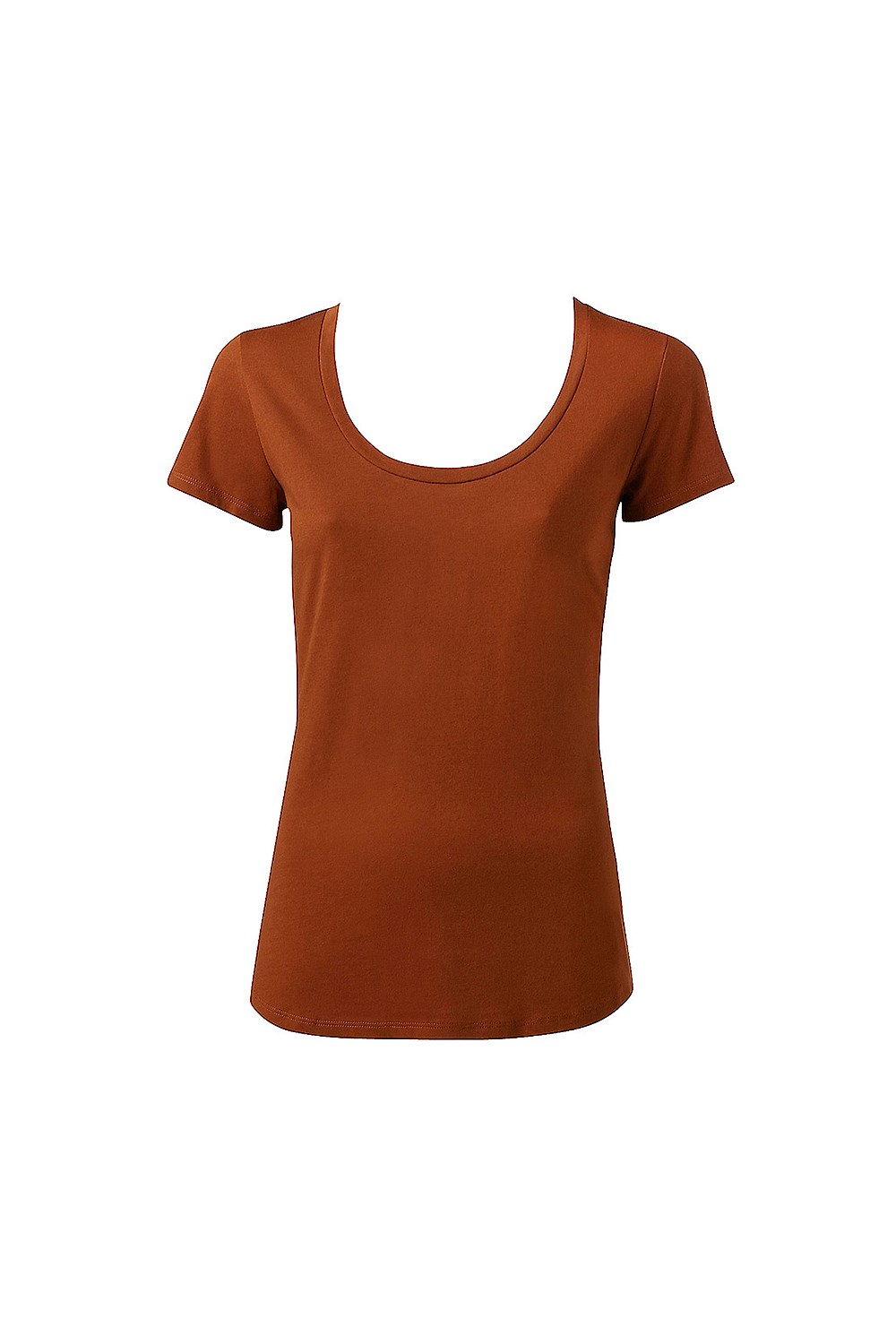 Cotton Basic Scoop Neck Tee