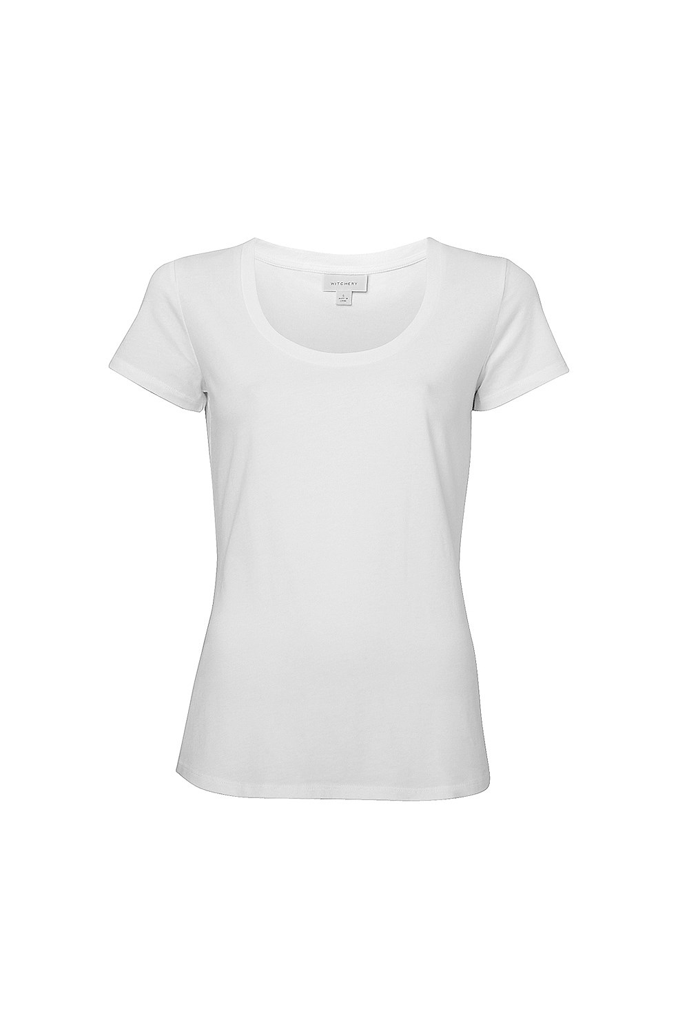 Cotton Basic Scoop Neck Tee
