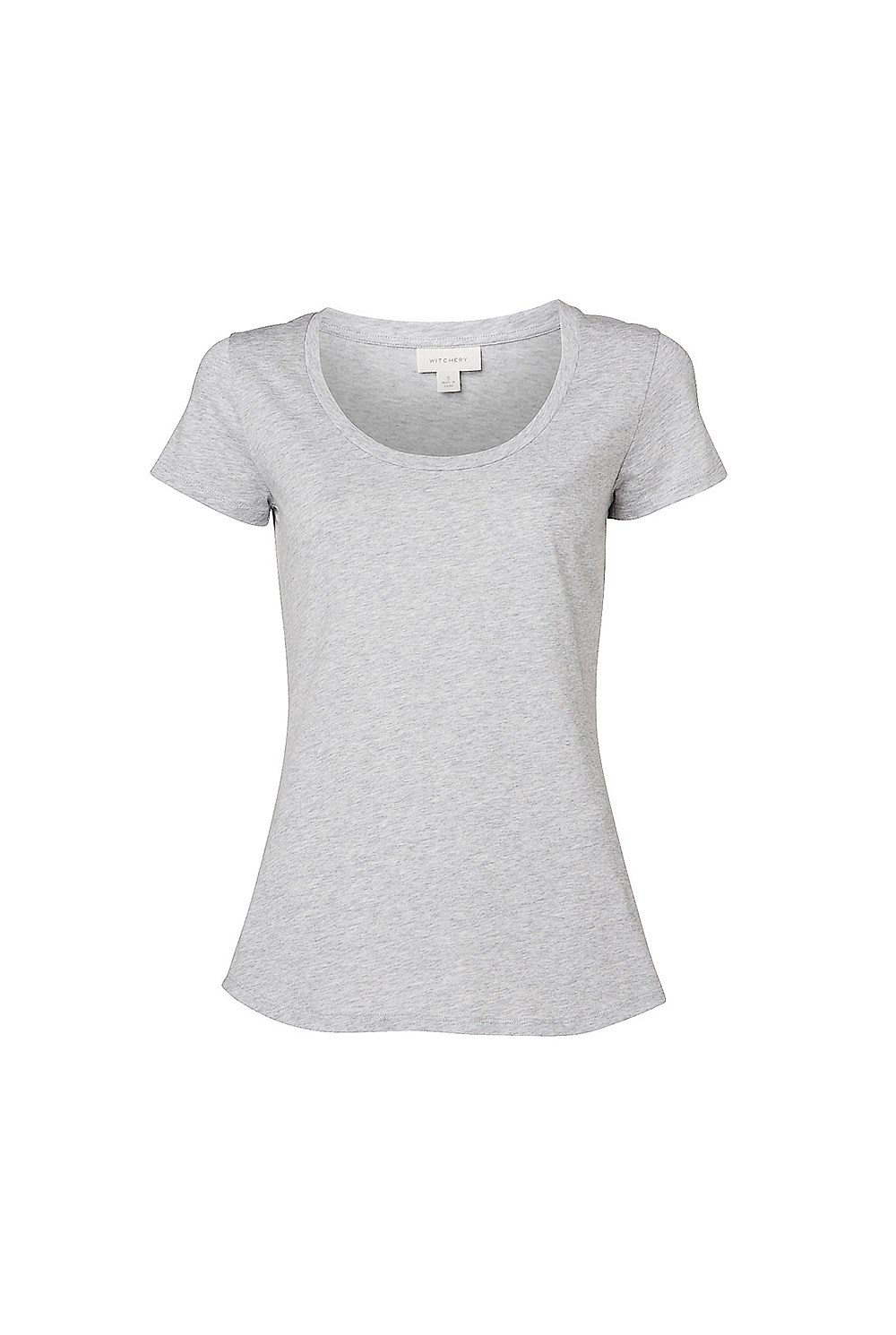 Cotton Basic Scoop Neck Tee