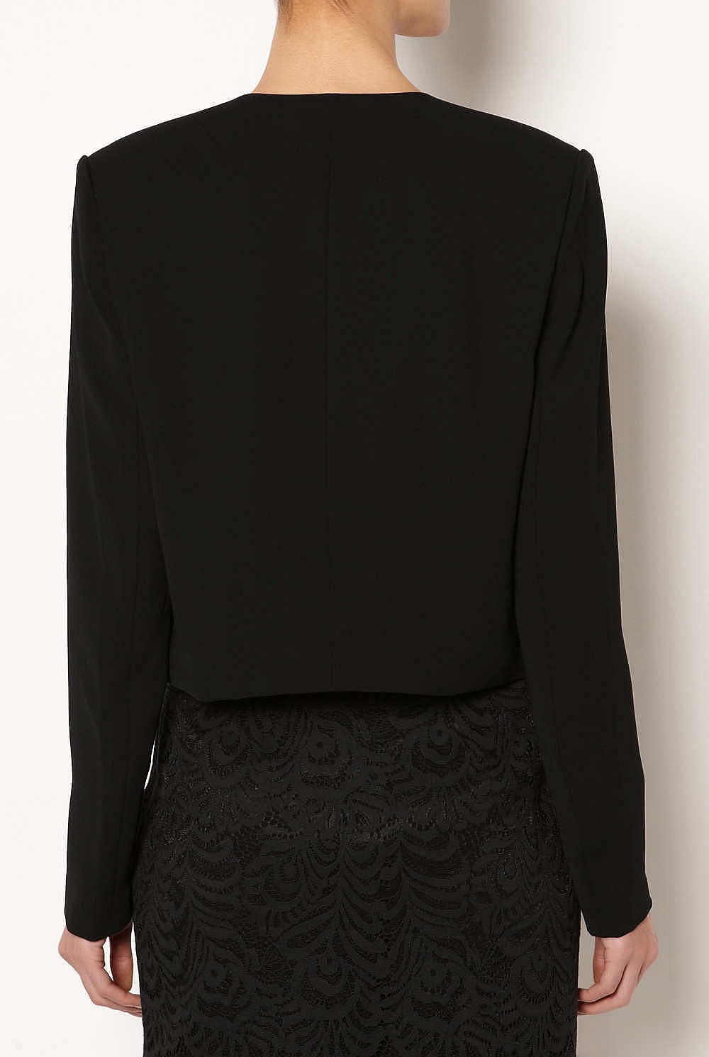 Crop Collarless Jacket