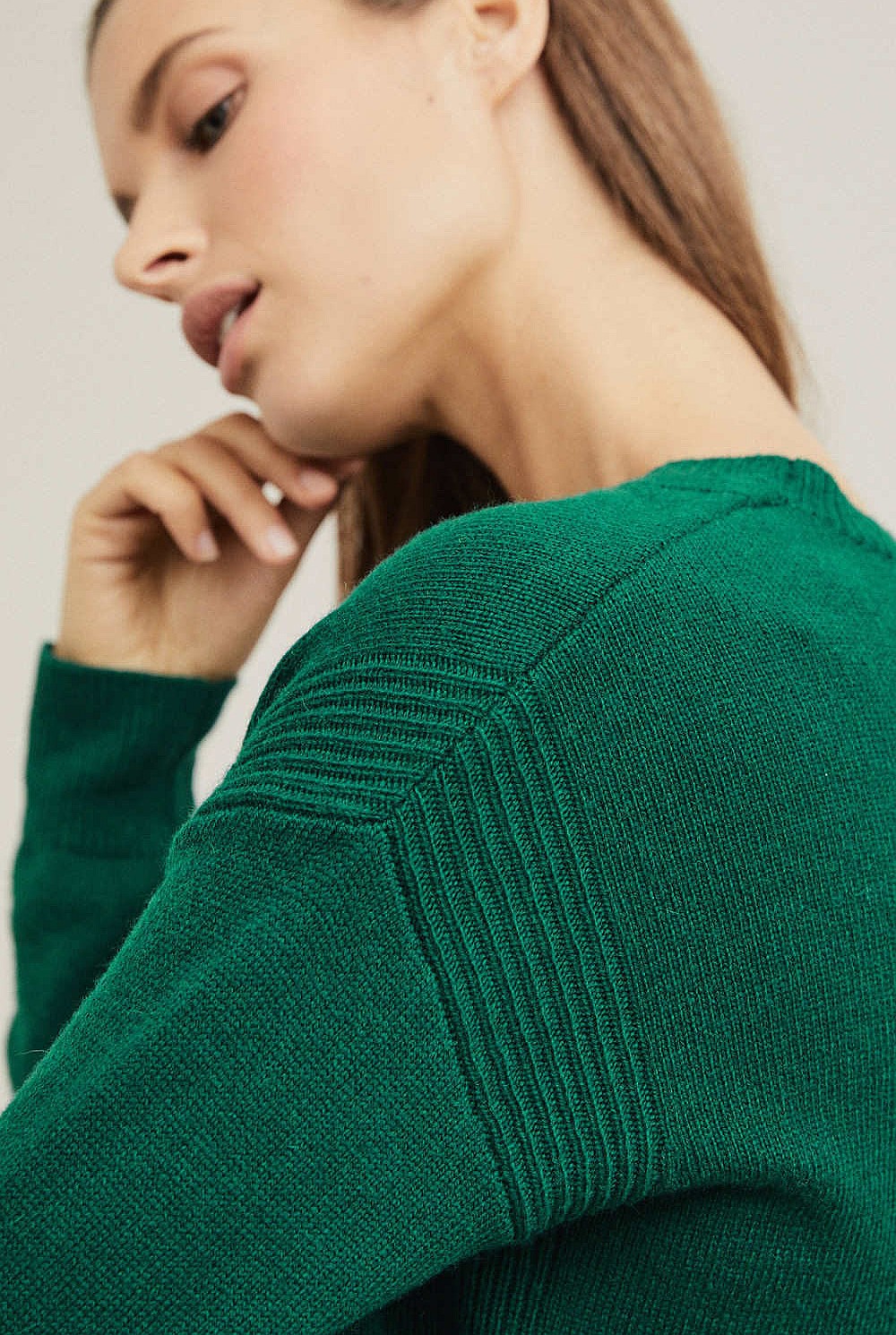Hi Lo Crew Knit