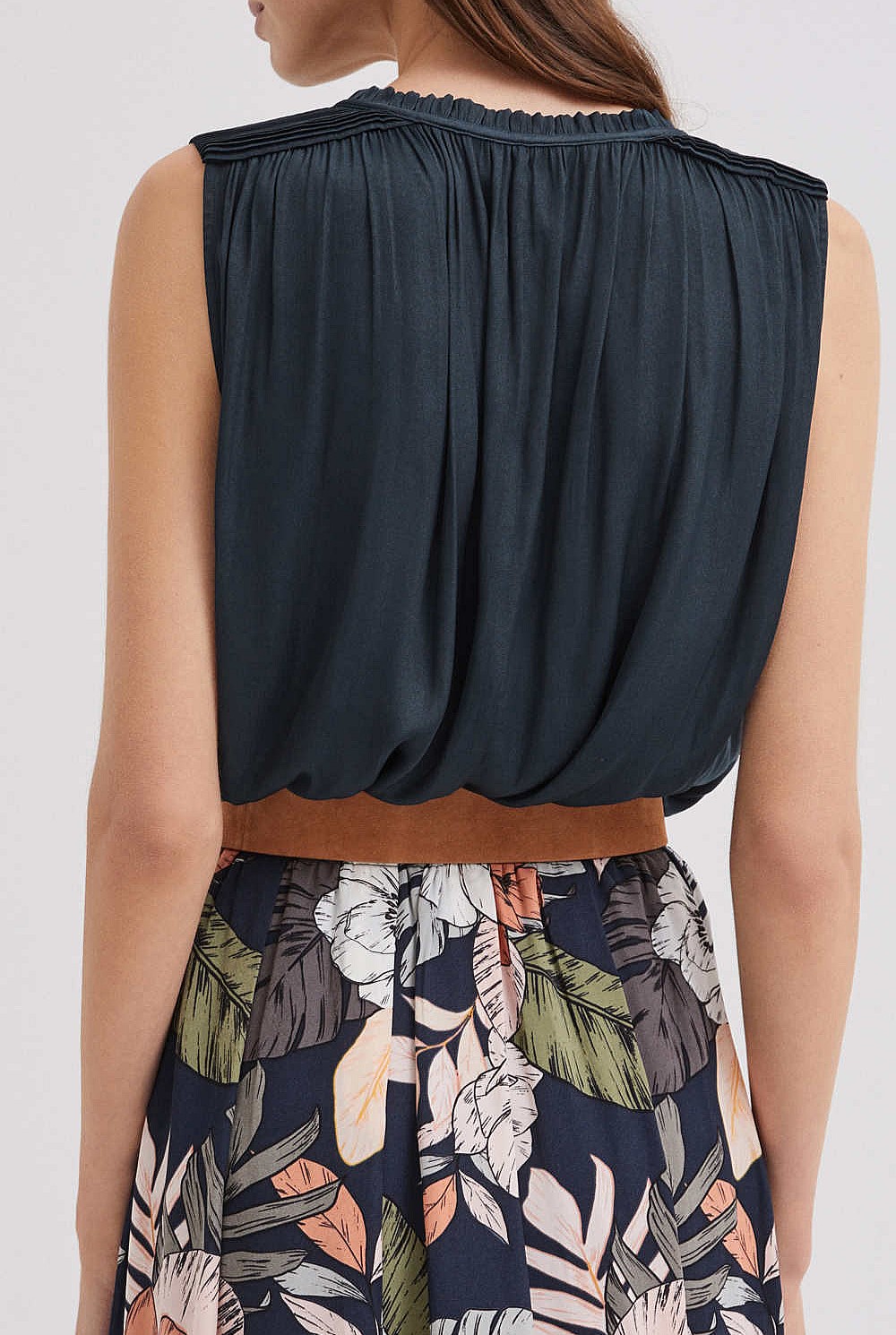 Pleated Shoulder Blouse