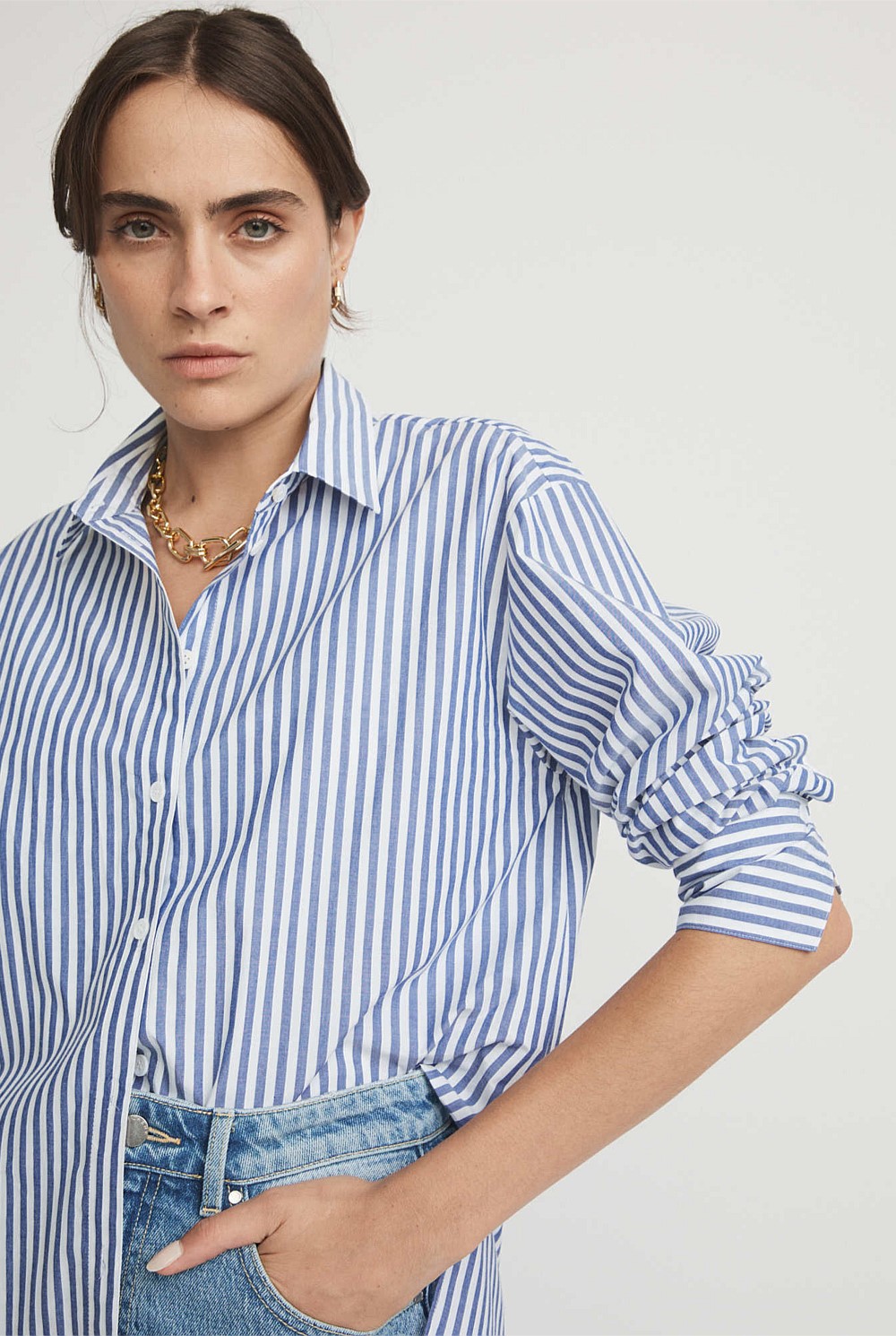 Stripe Cotton Shirt