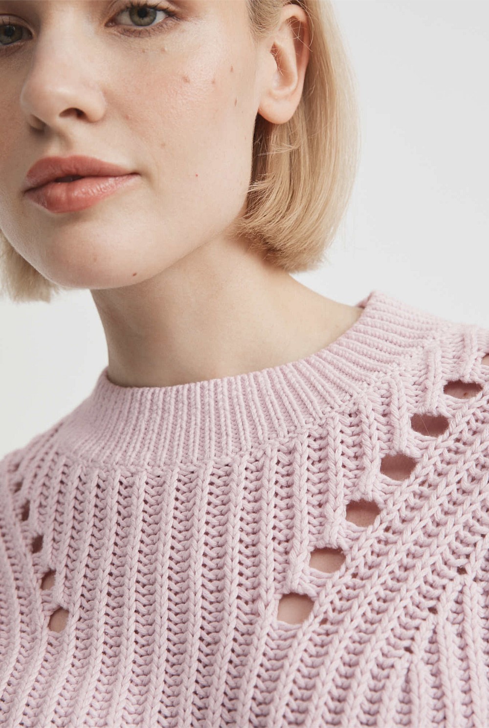 Pointelle Slouch Knit