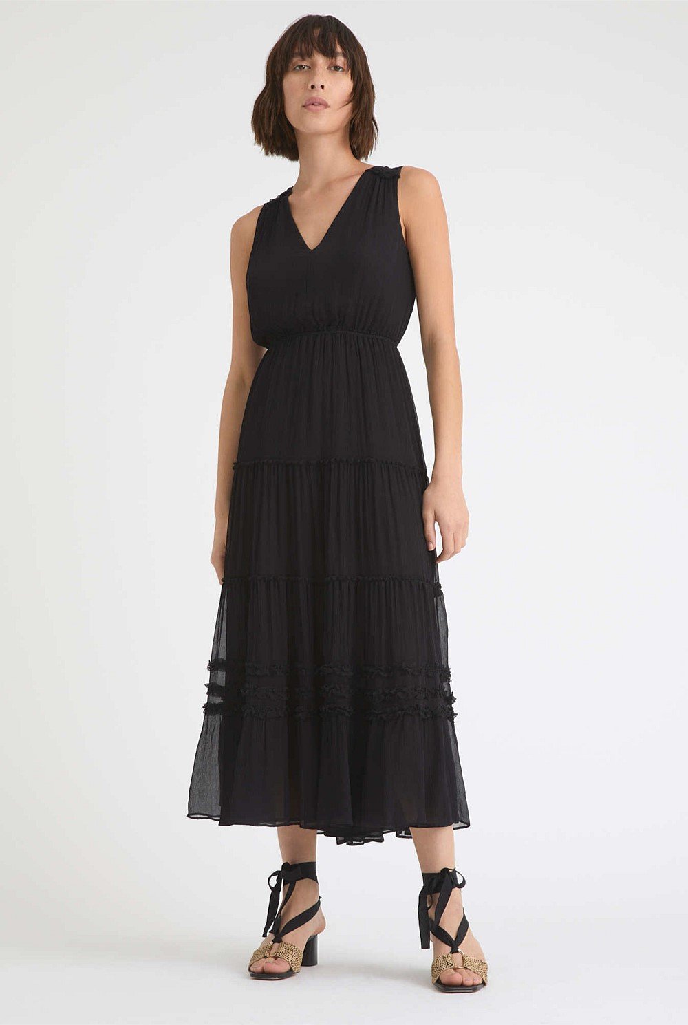 Frilled Maxi Dress