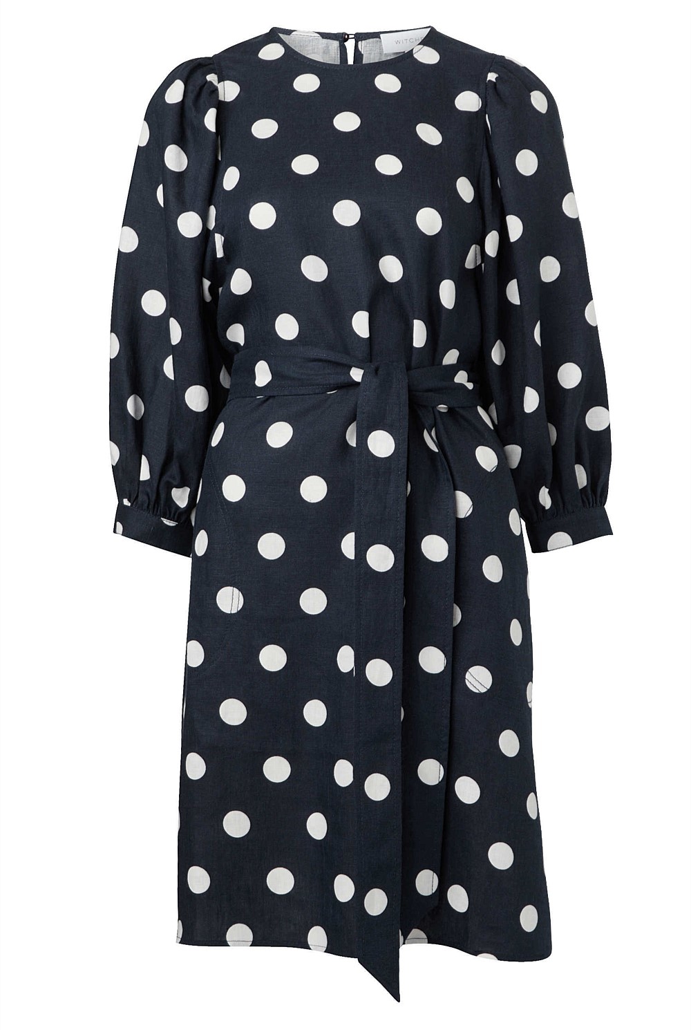 French Linen Spot Print Dress