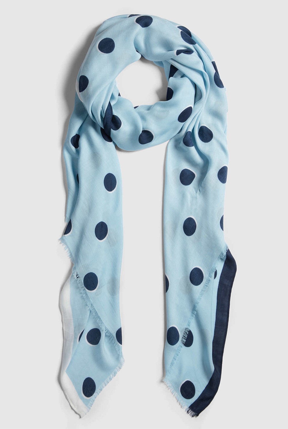 Dotti Spot Lightweight Scarf - Navyspot