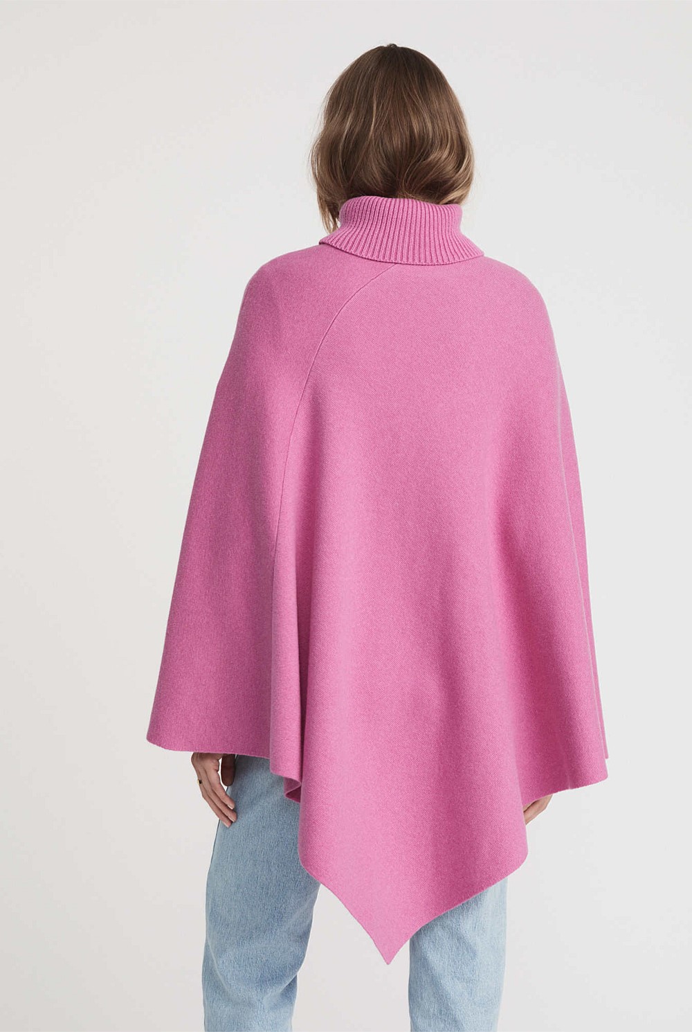 Asymmetrical Knit Poncho