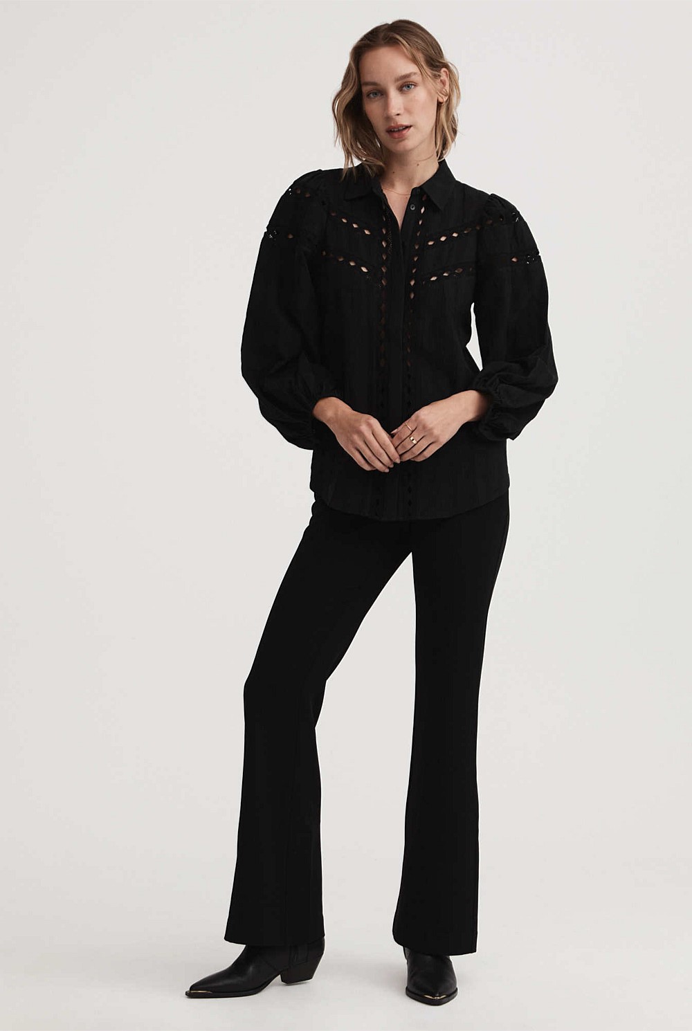 Lace Trim Blouse