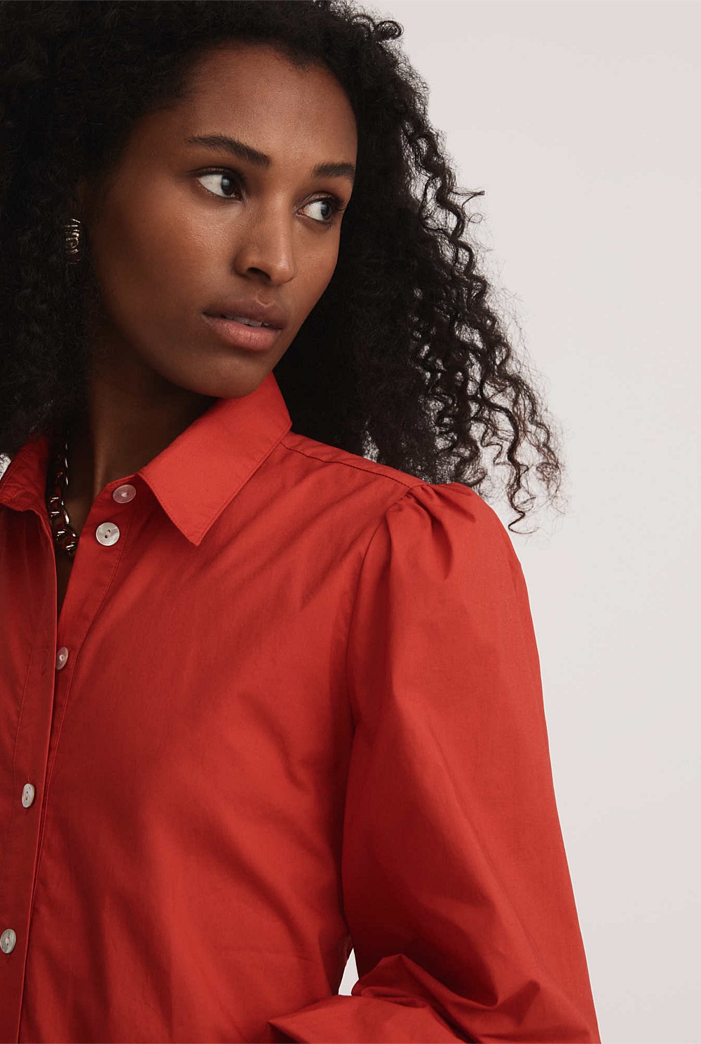 Cotton Poplin Tier Trapeze Dress