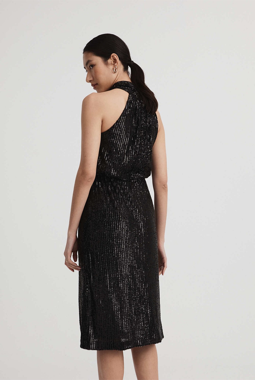 Sequin Halter Dress