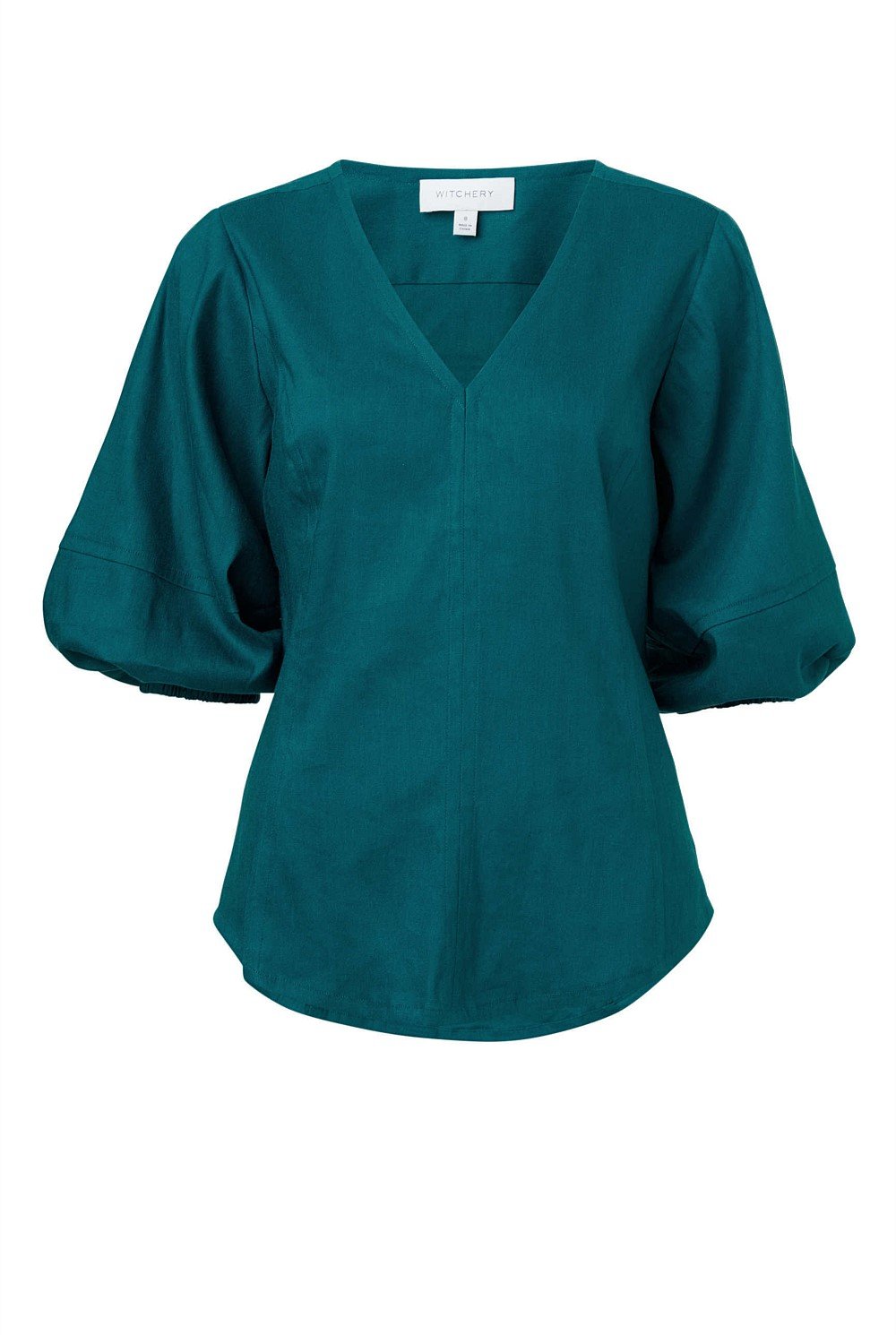 Stretch Linen Viscose Blend Blouse