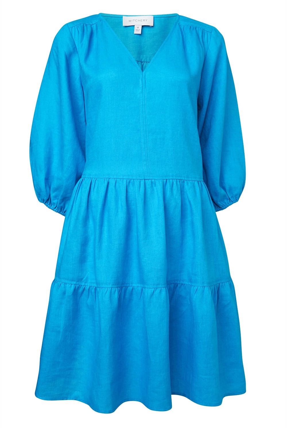 Linen Tiered Trapeze Dress