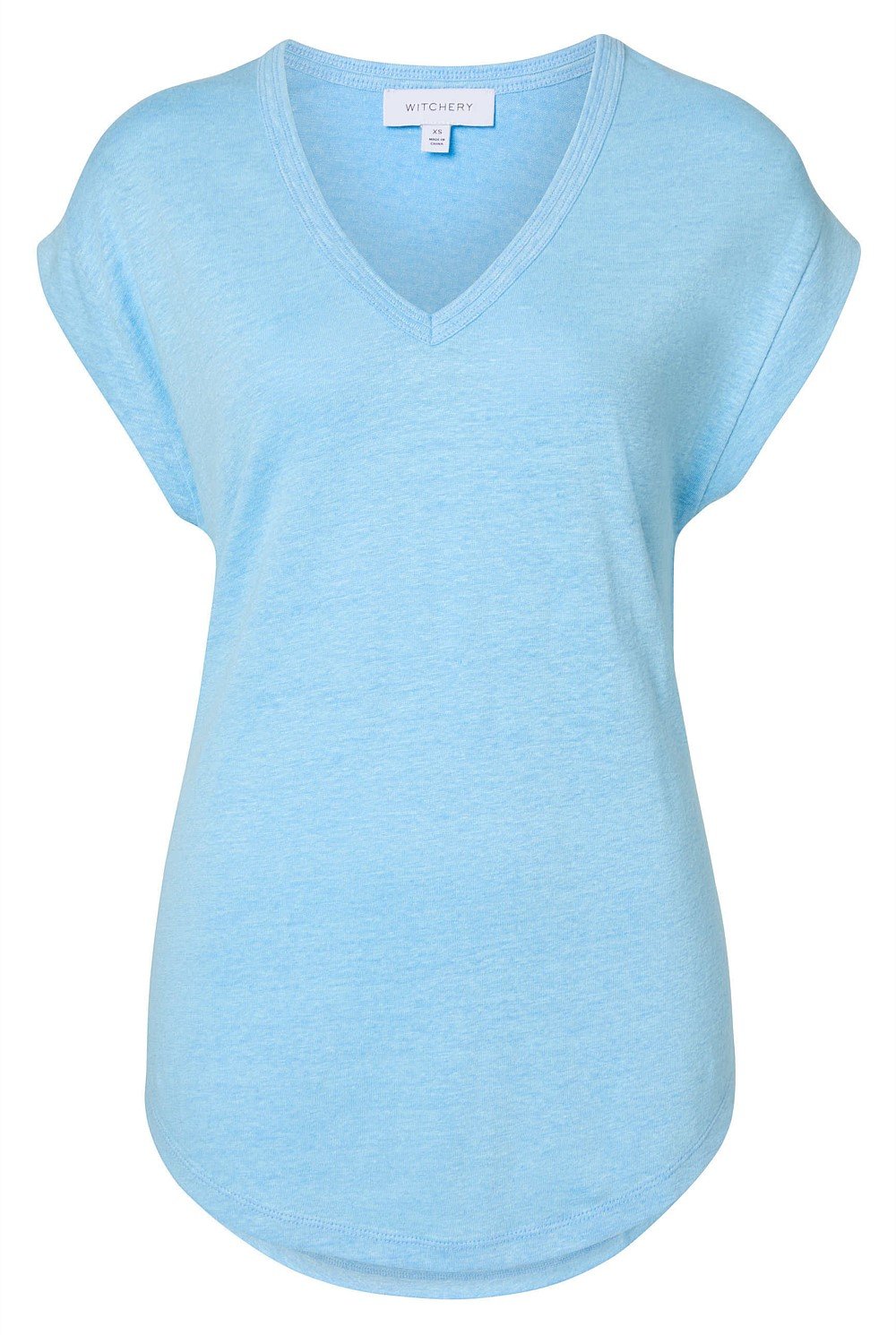 Linen V Neck Tee