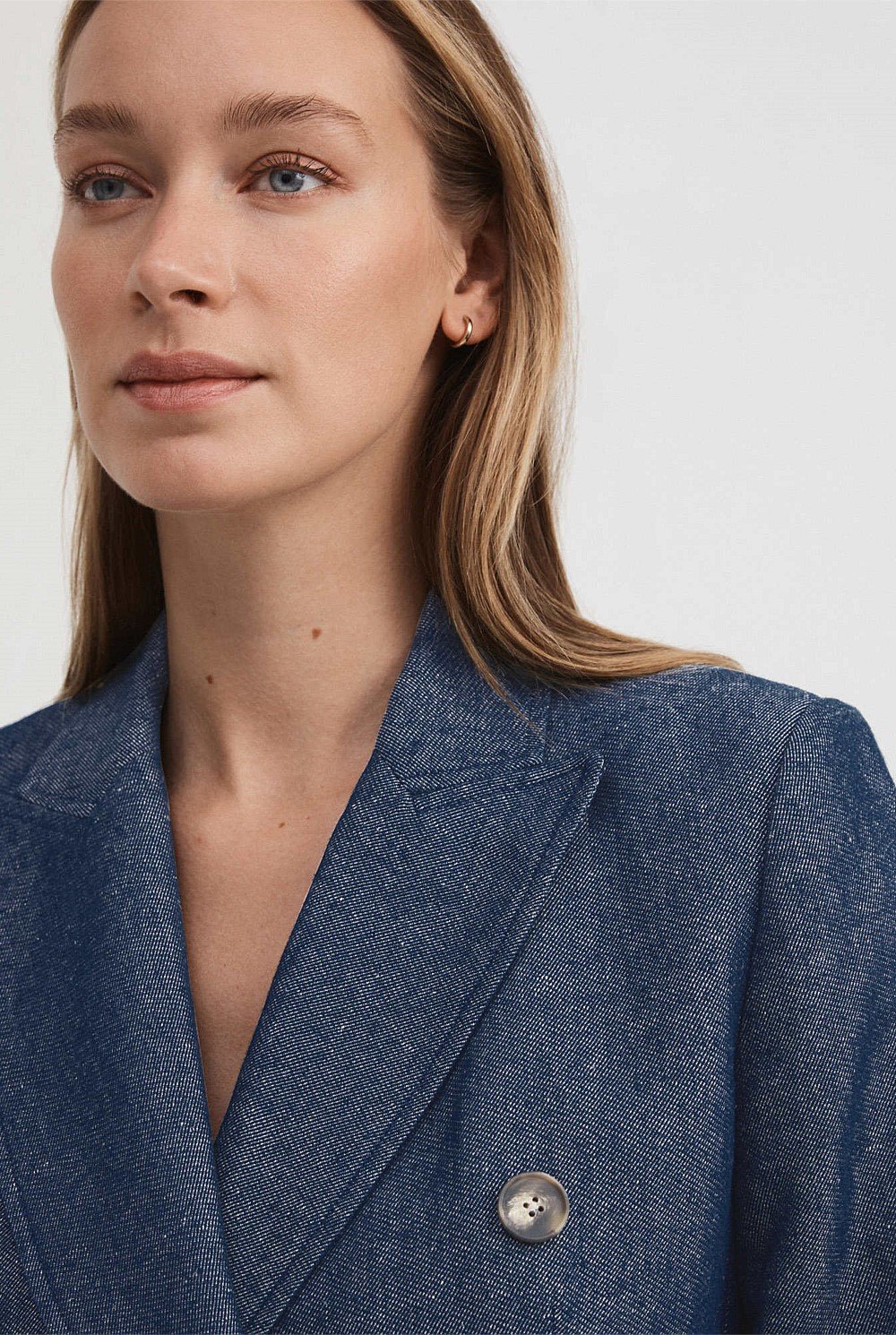 Yarn Dye Double-Breasted Blazer