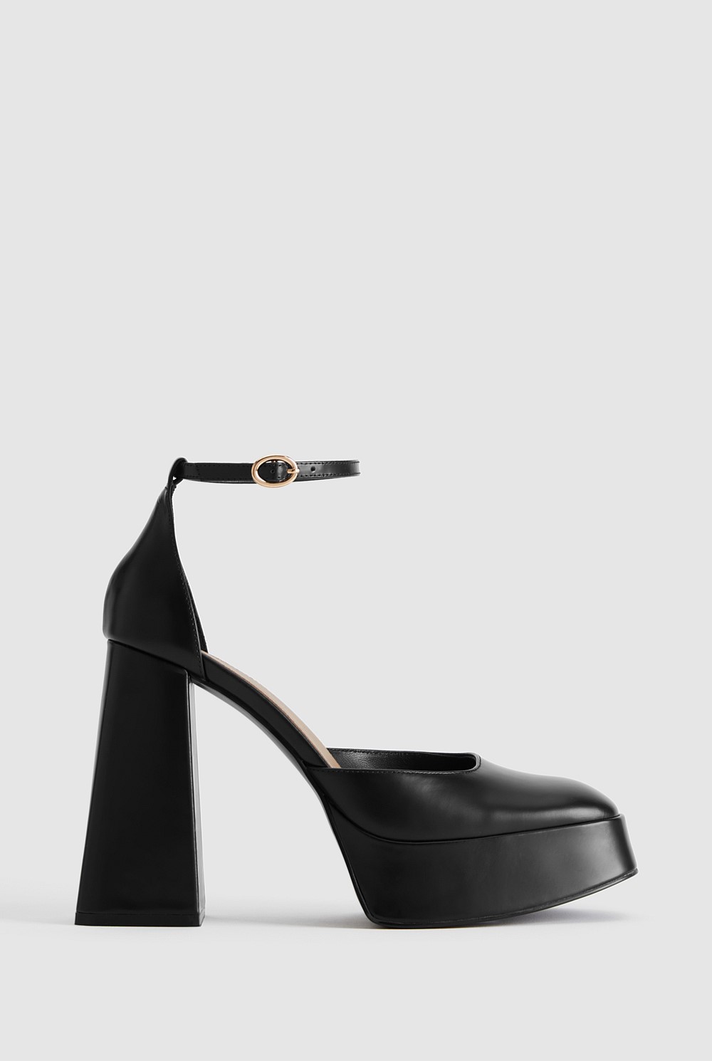 Leather Platform Heel