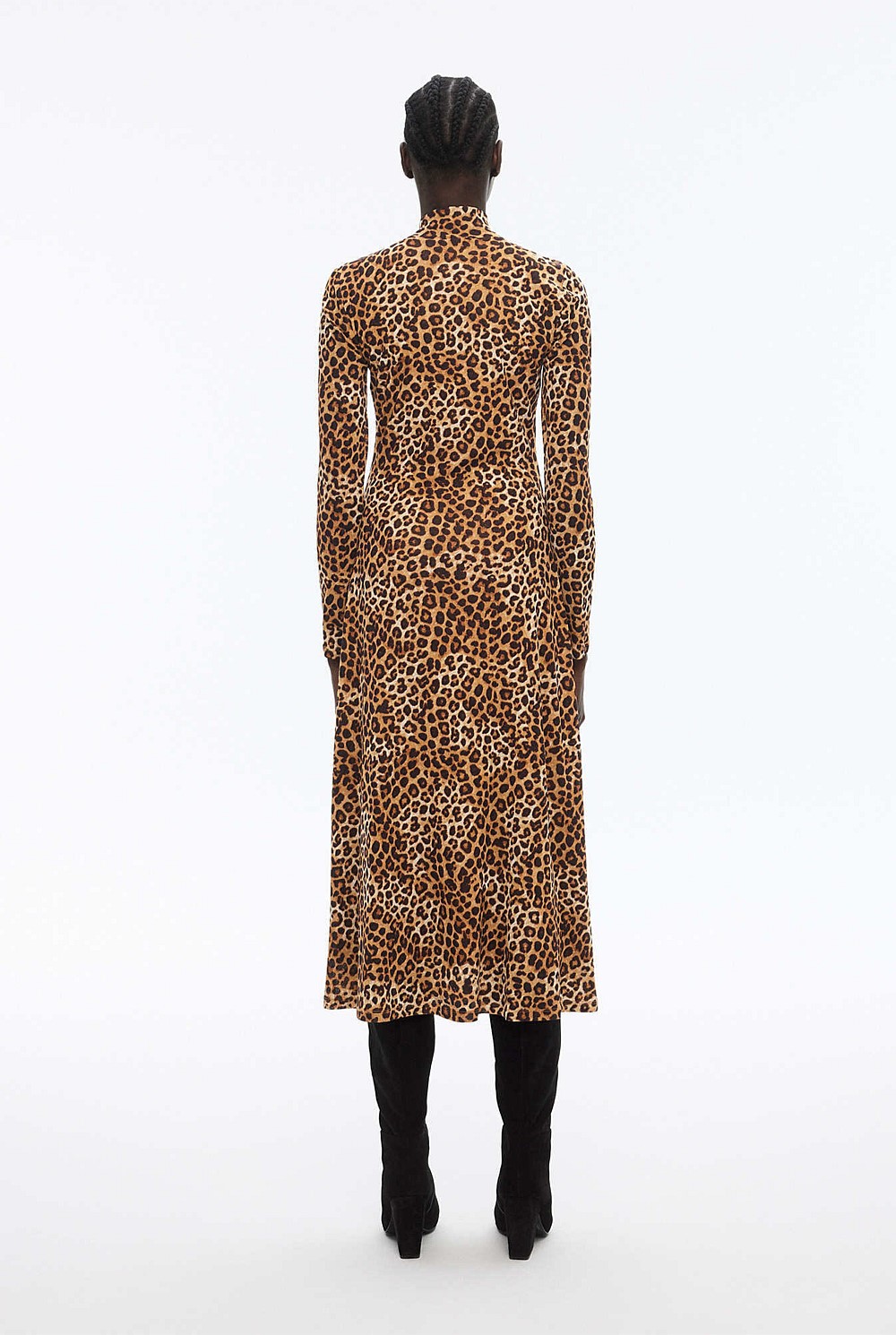 Mesh Ocelot Print Dress