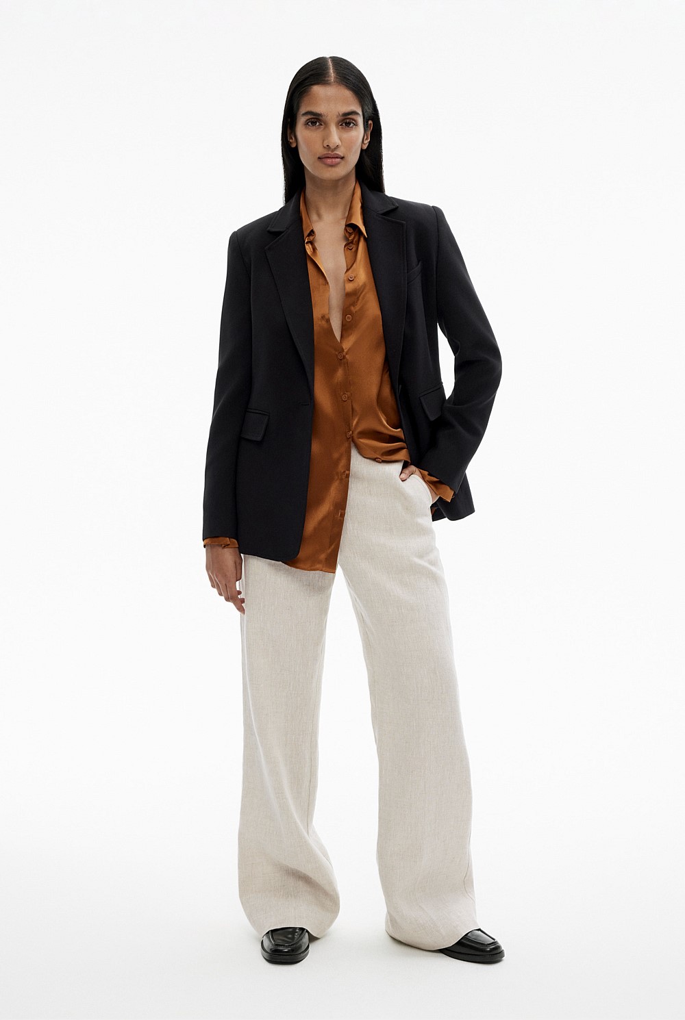 Silk Satin Relaxed Shirt