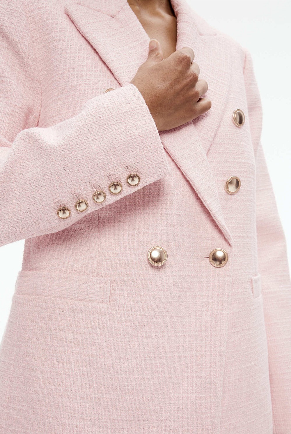Boucle Double-Breasted Blazer