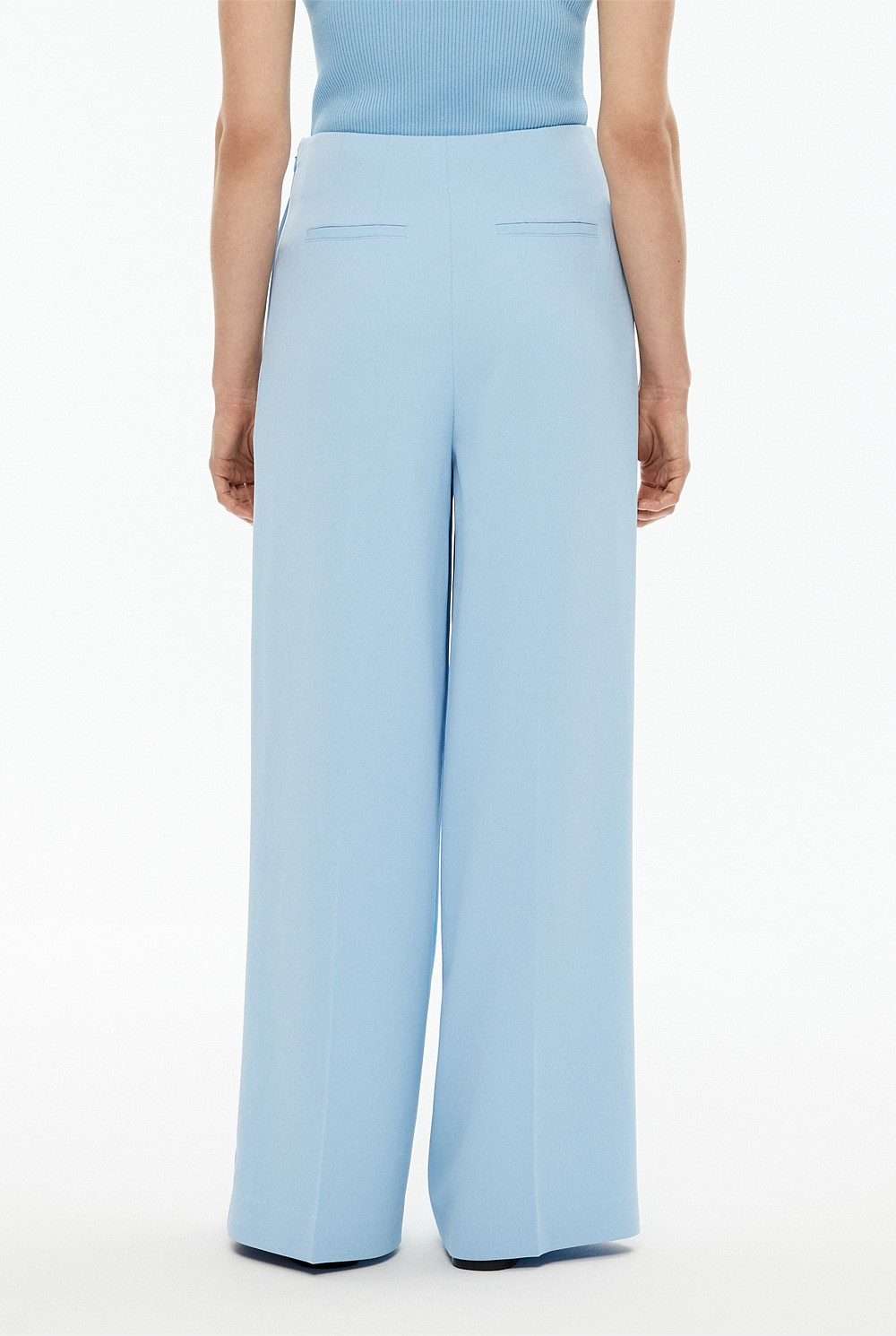 Waist Detail Wide Leg Trouser