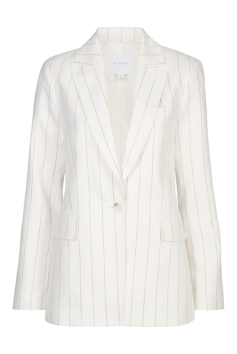 Linen Yarn Dye Stripe Single-Breasted Blazer