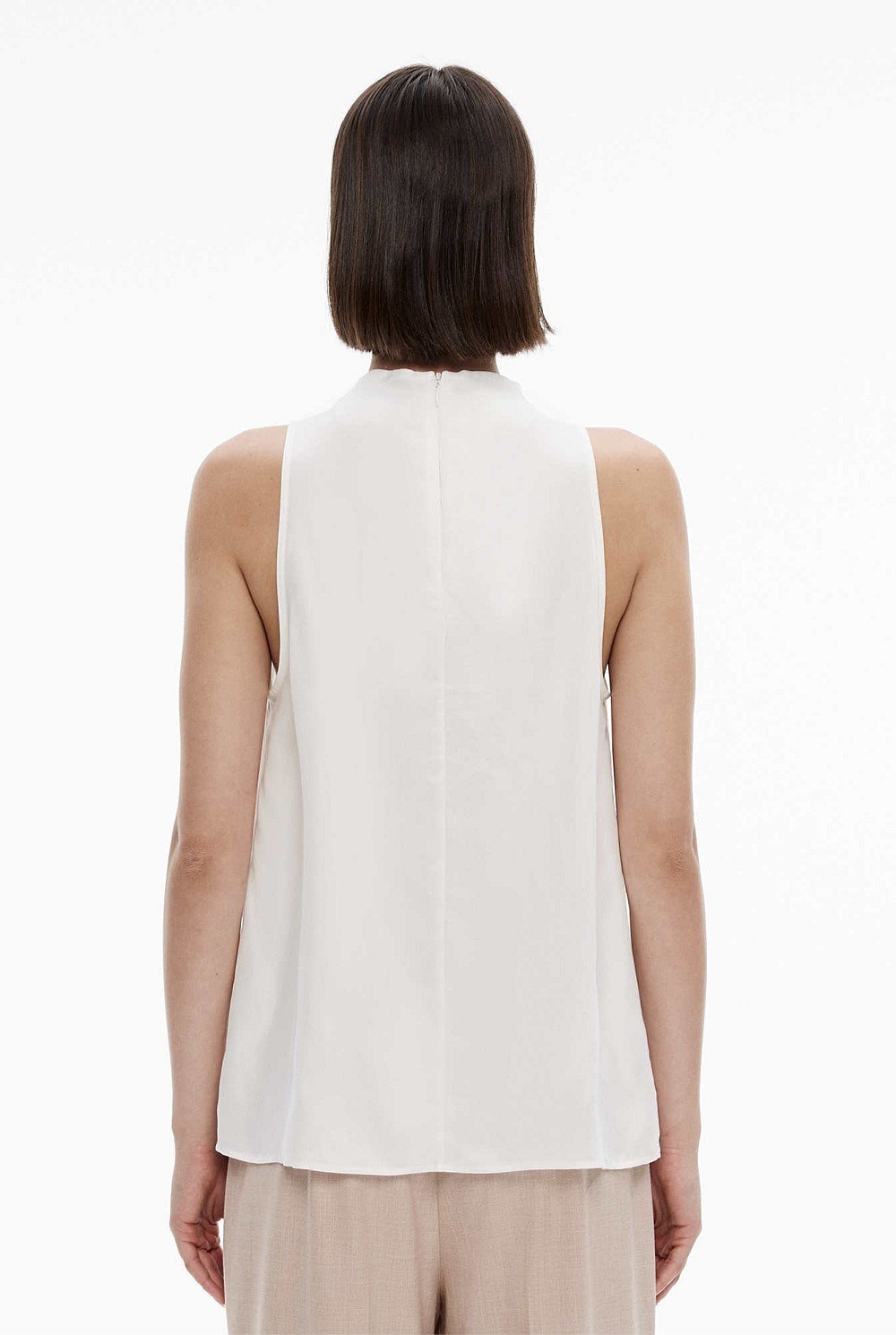 Cupro Mock Neck Tank