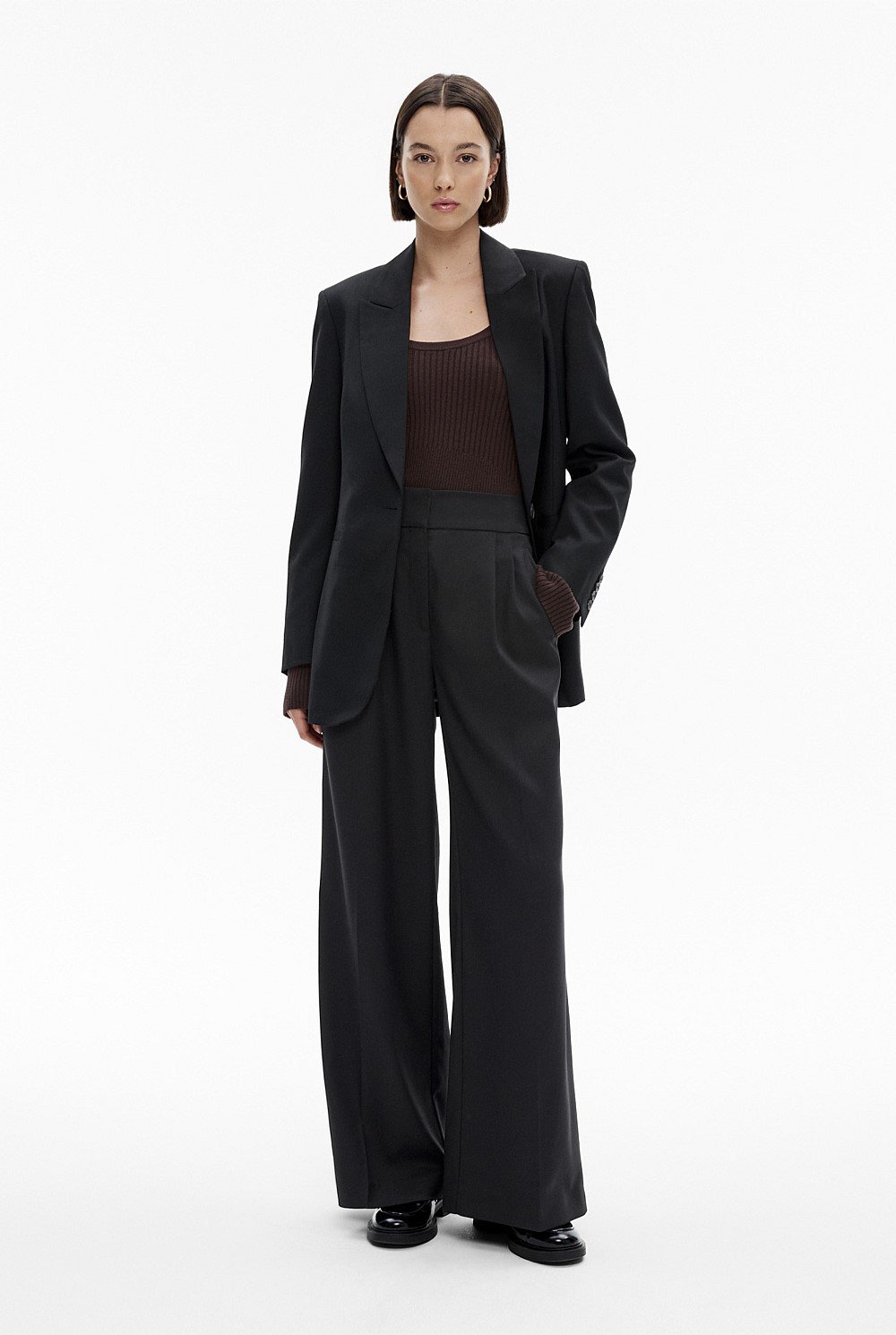 Full Length Wide Leg Trouser