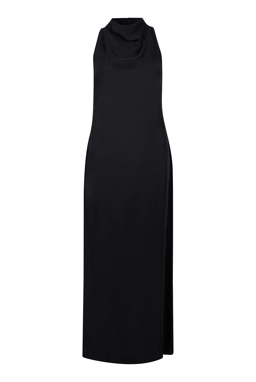 Cupro Mock Neck Dress