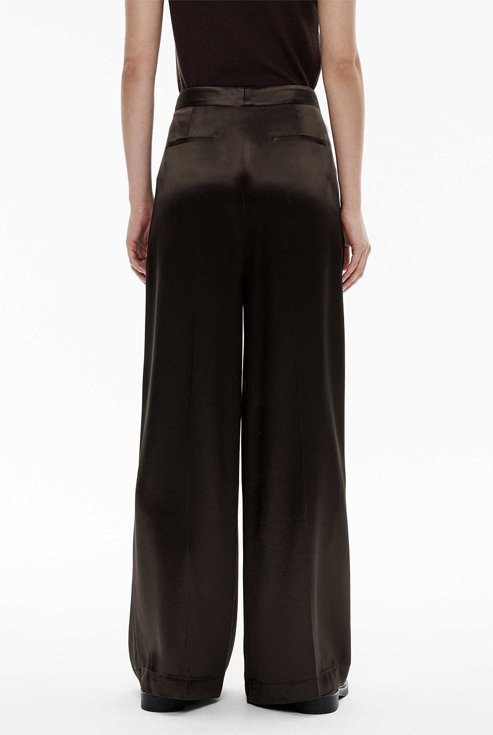 Acetate Blend Full Length Pant