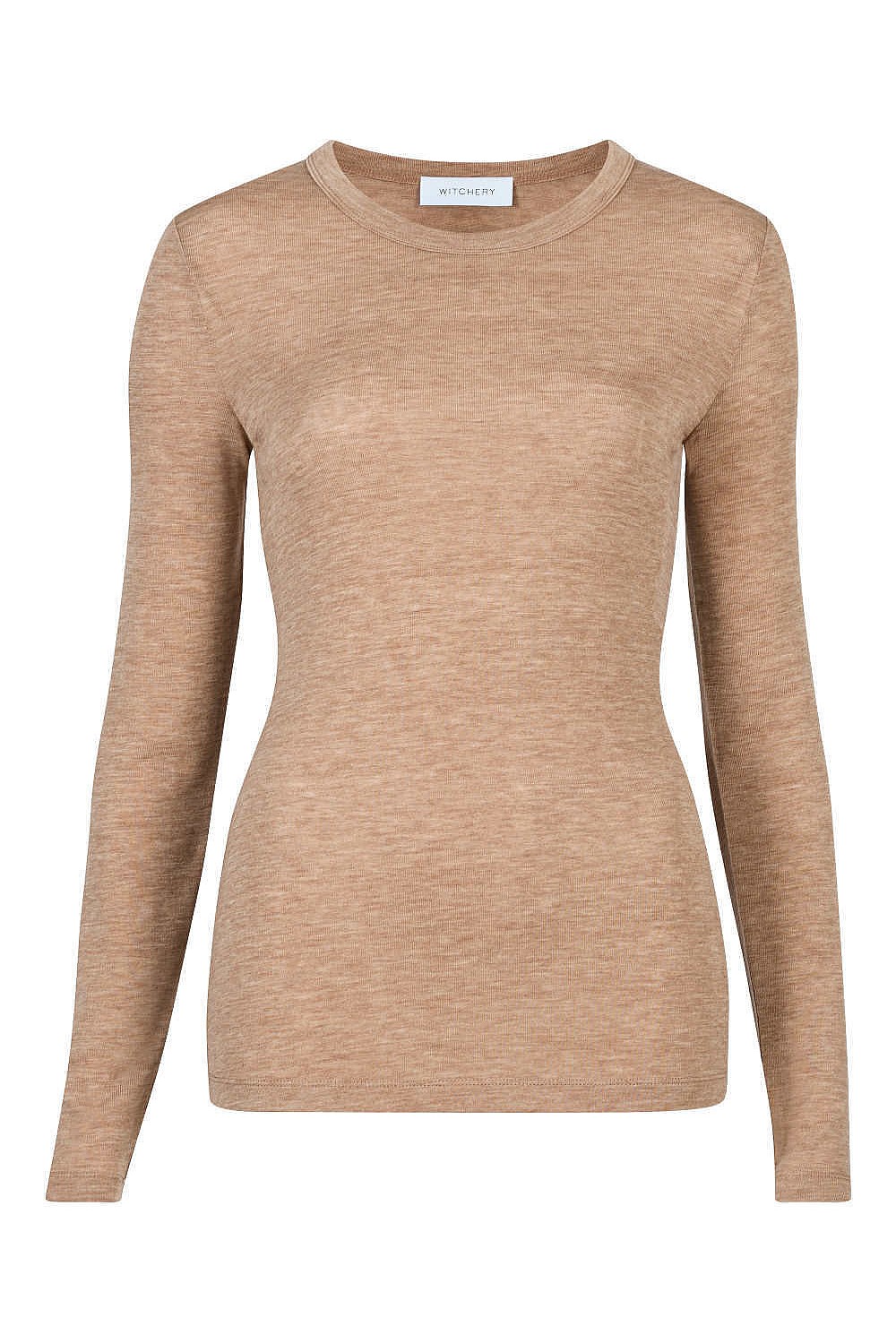 Wool Blend Crew Neck Top