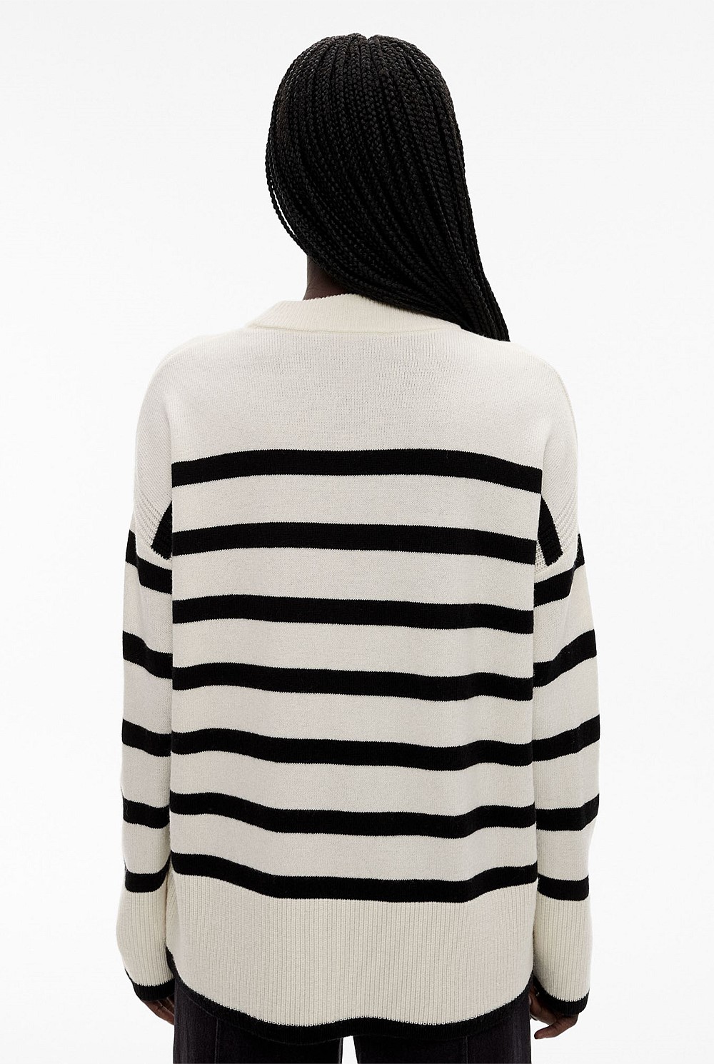 Stripe Wool Crew Knit