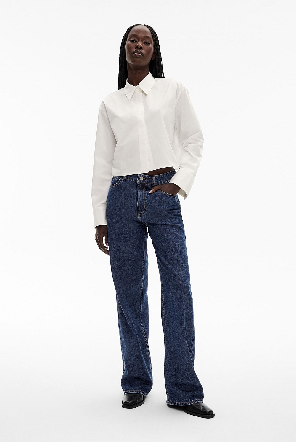 OCRF Cropped White Shirt