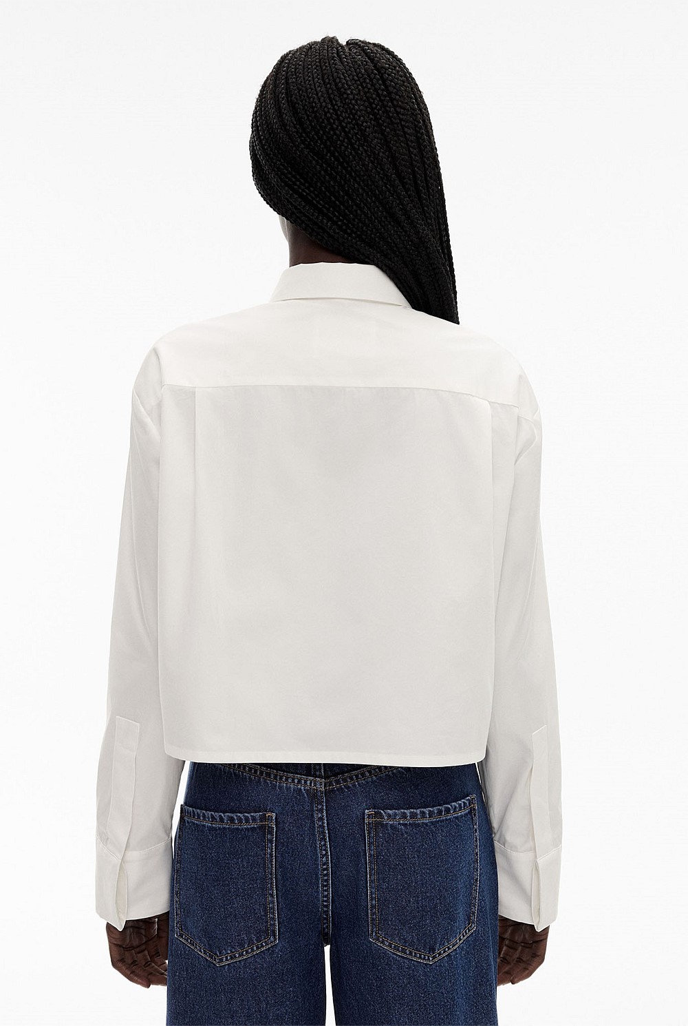 OCRF Cropped White Shirt