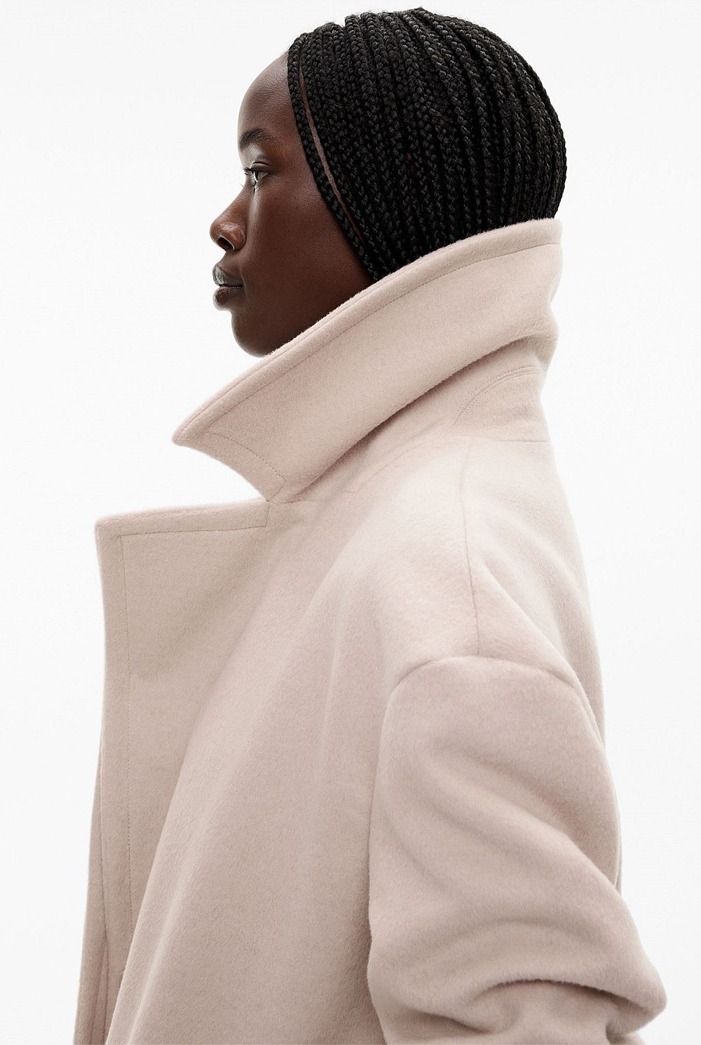 Wool Cashmere Lapel Coat