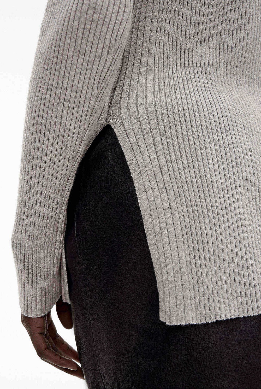 Wool Blend Boat Neck Knit