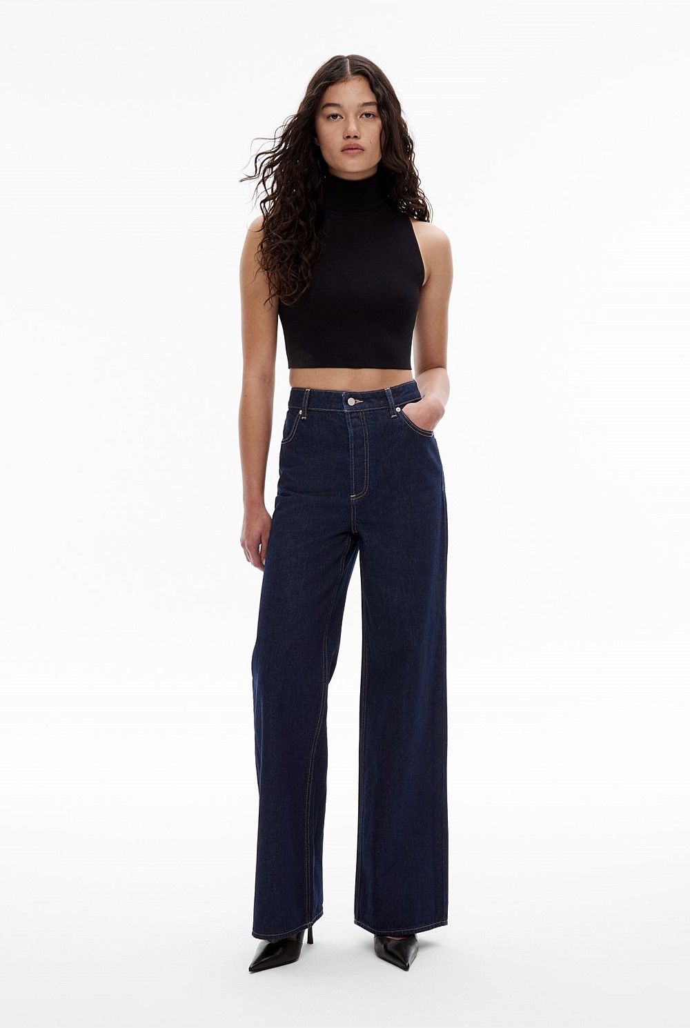 High Rise Wide Leg Jean