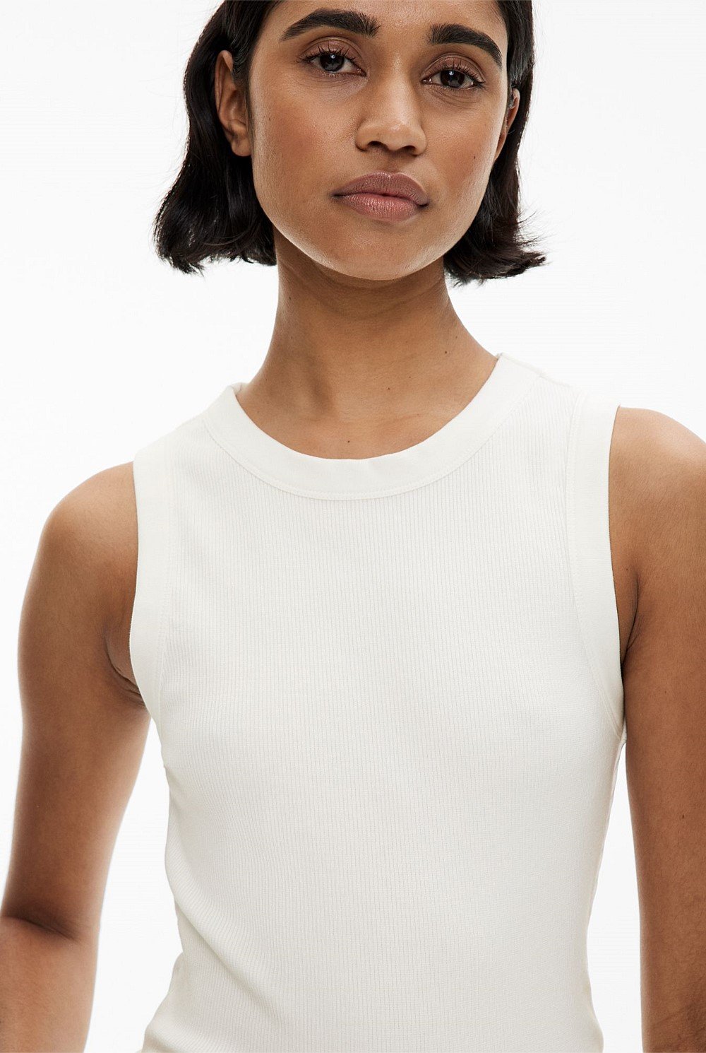 Crew Neck Rib Tank