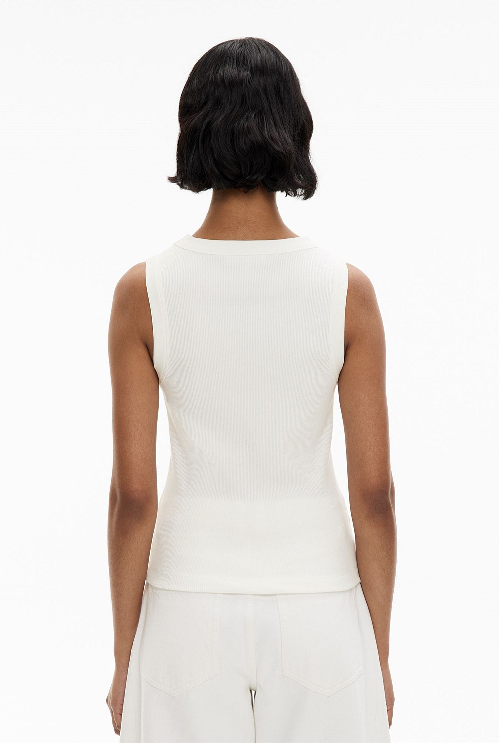 Crew Neck Rib Tank