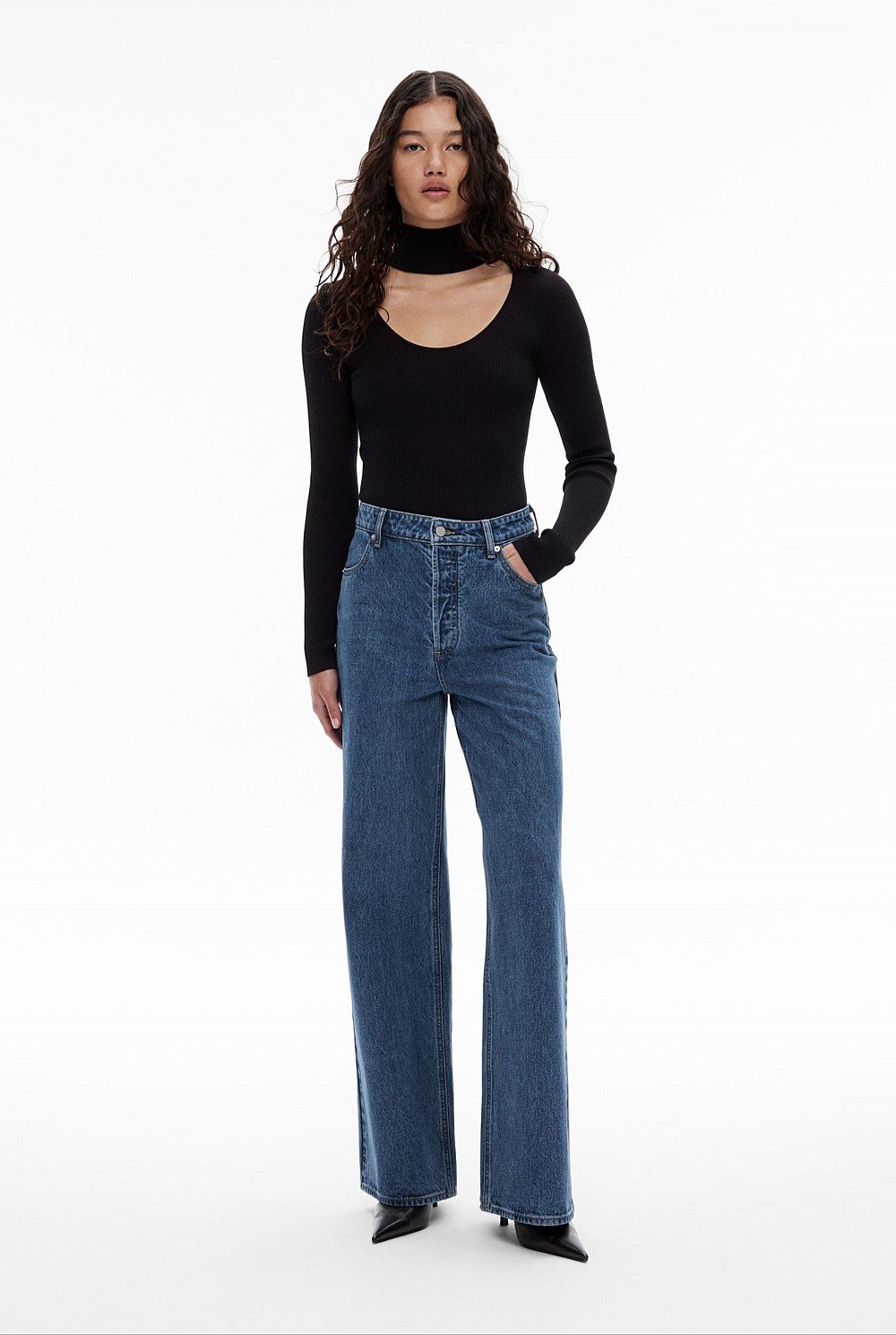 High Rise Wide Leg Jean