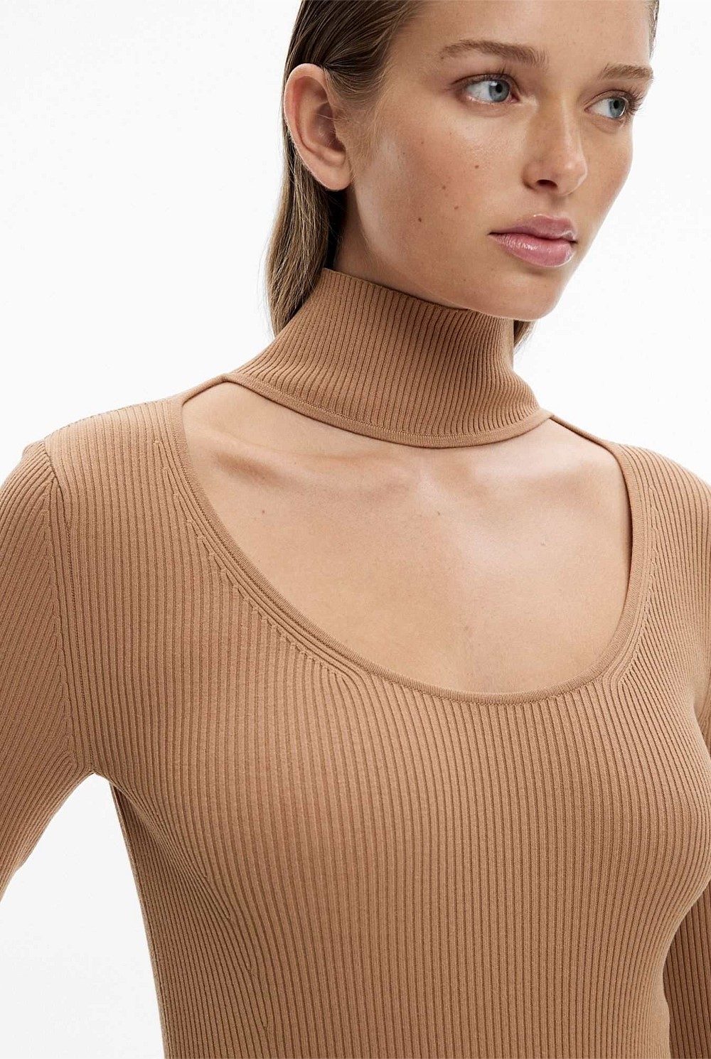 High Neck Knit Bodysuit