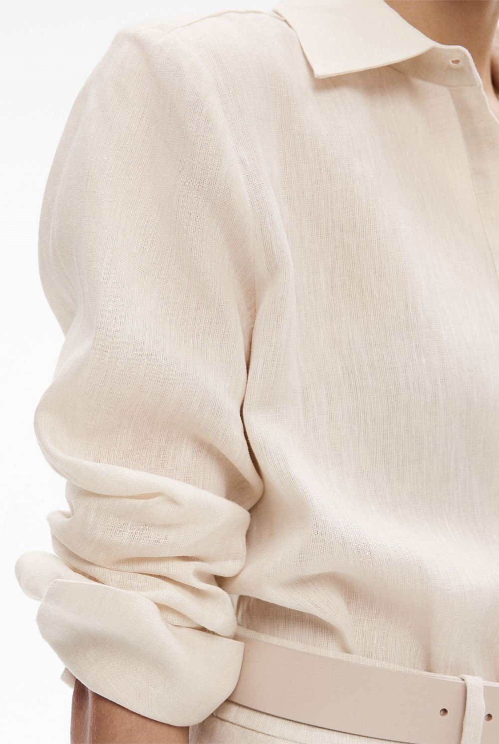 Linen Split Detail Shirt