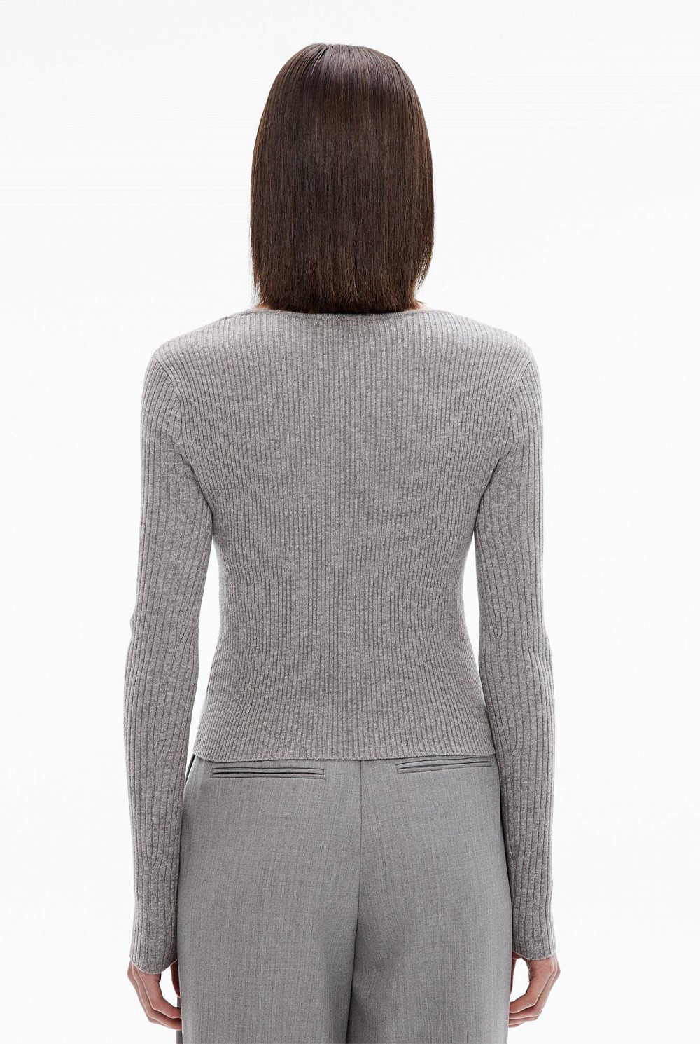 Scoop Neck Long Sleeve Knit