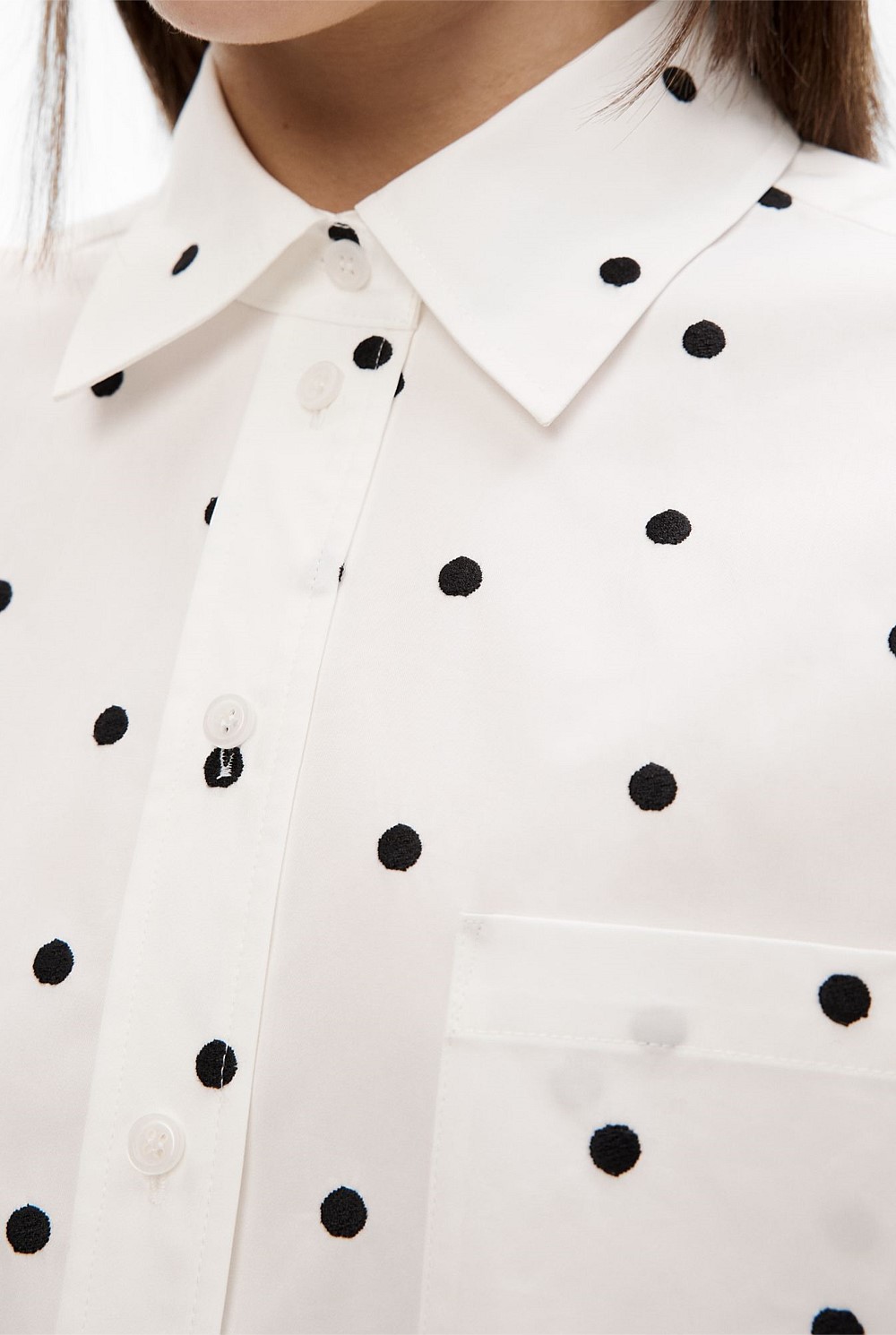 Embroidered Spot Shirt