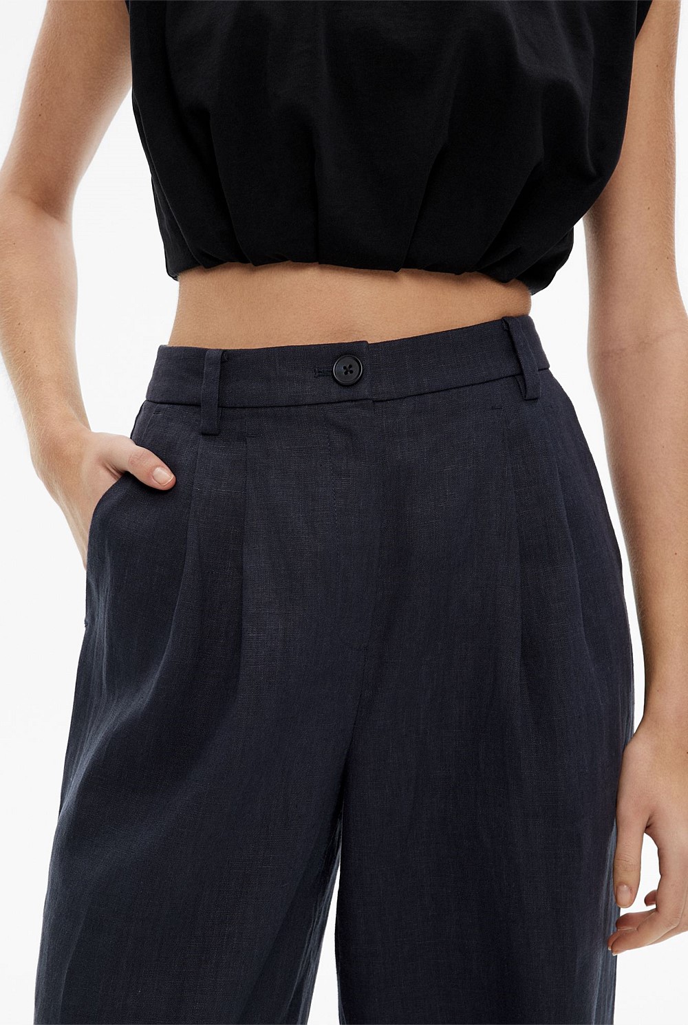 Linen Pleat Pant